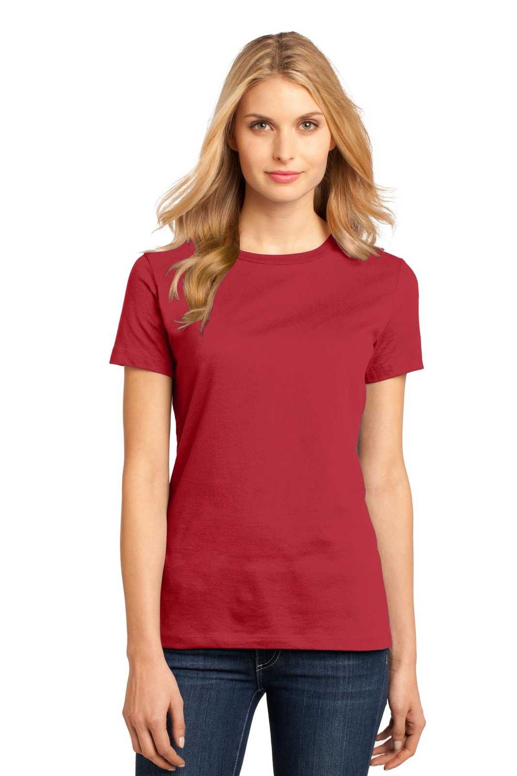 District DM104L Women&#39;s Perfect Weighttee - Classic Red - HIT a Double - 1