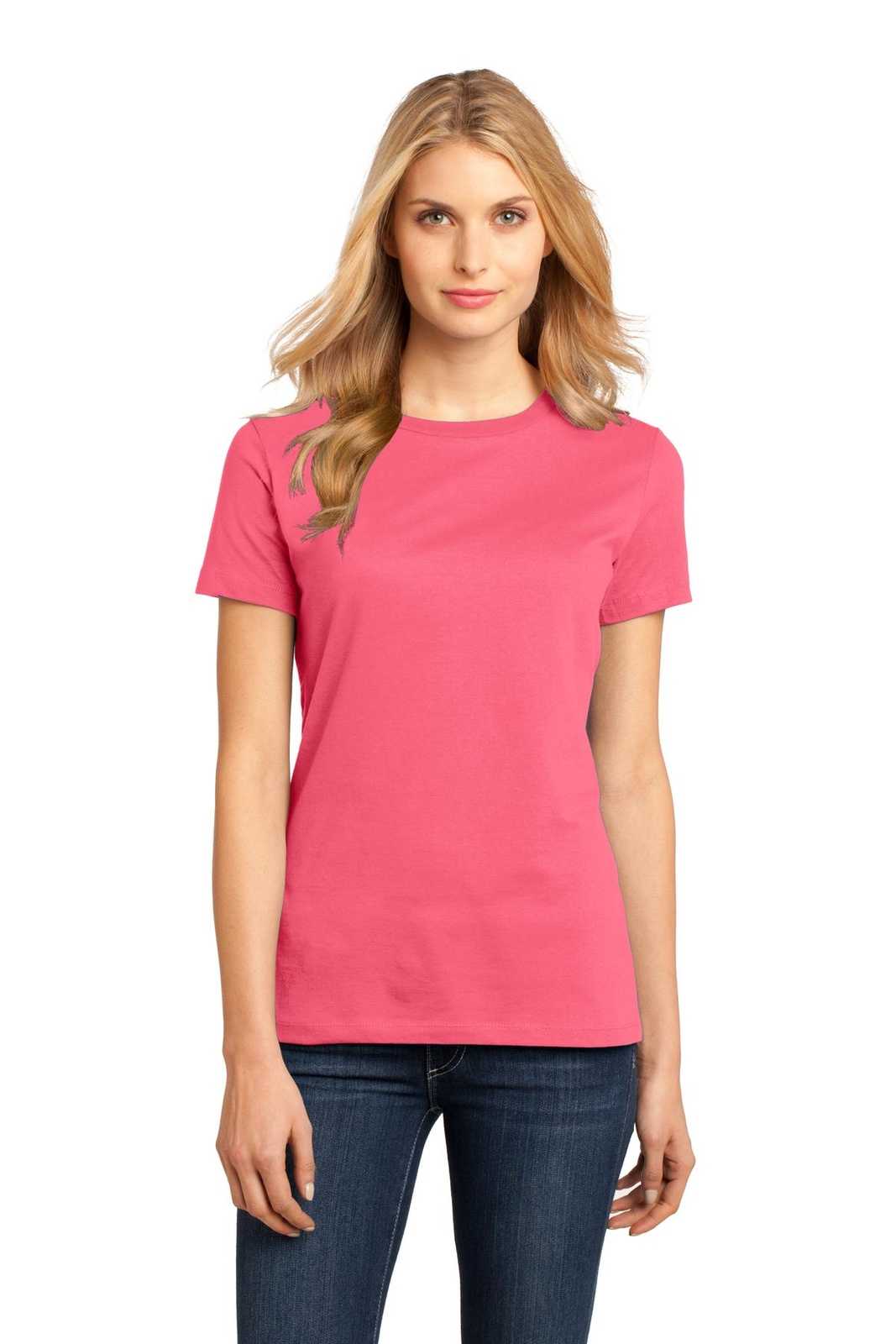 District DM104L Women&#39;s Perfect Weighttee - Coral - HIT a Double - 1