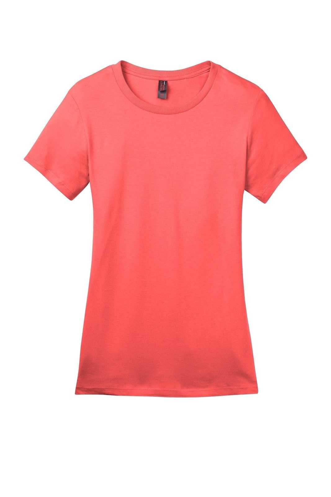 District DM104L Women&#39;s Perfect Weighttee - Coral - HIT a Double - 5