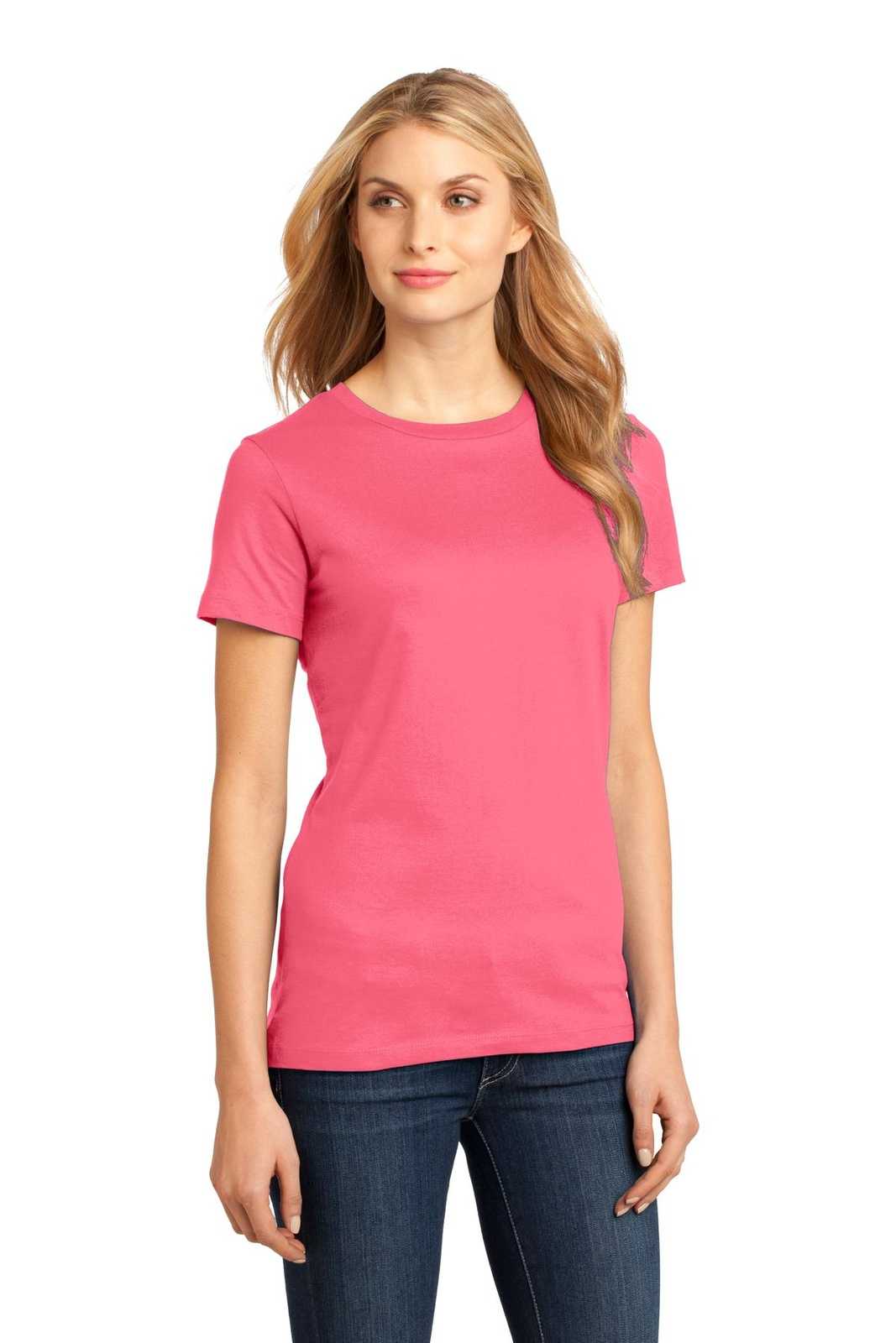 District DM104L Women&#39;s Perfect Weighttee - Coral - HIT a Double - 4