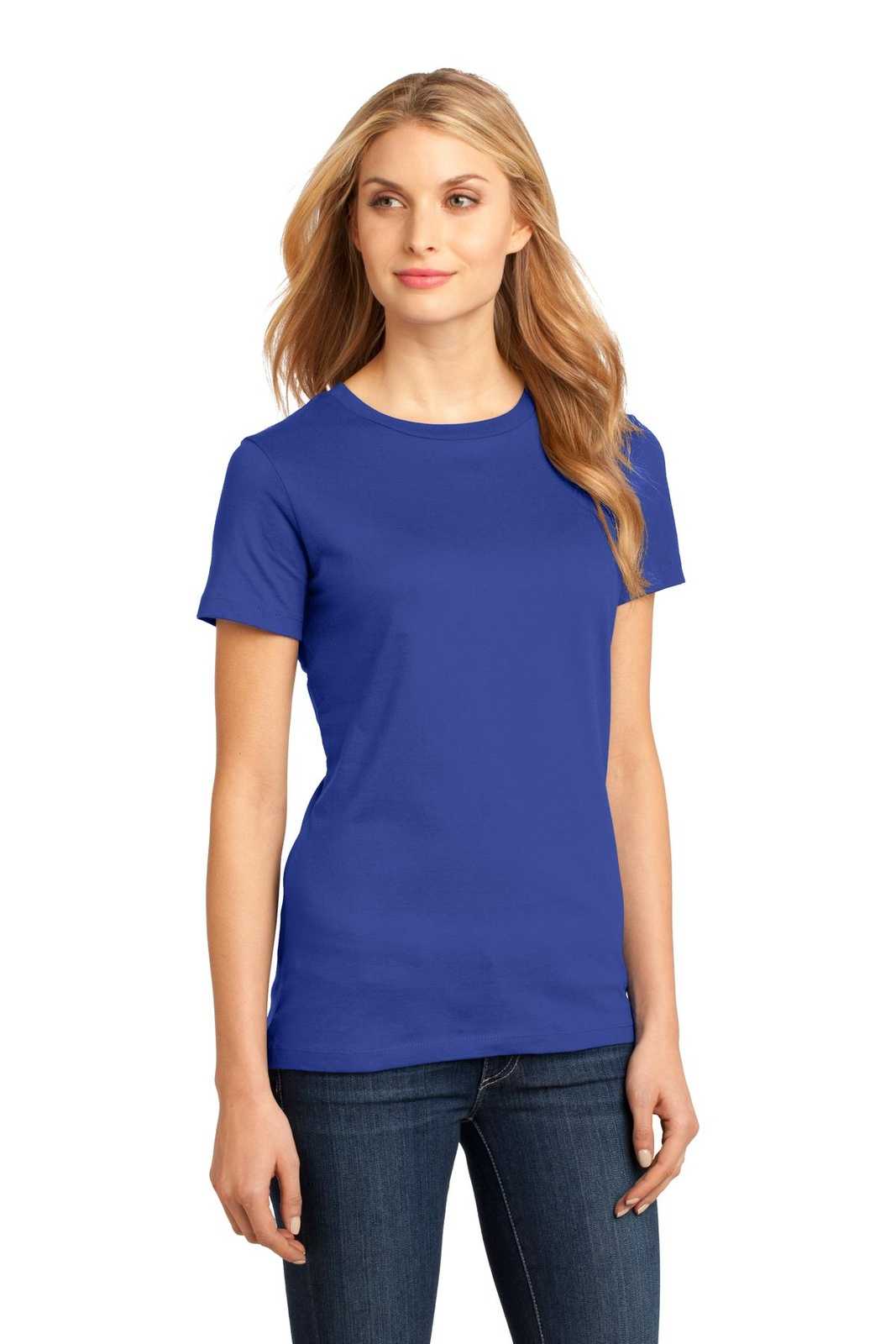 District DM104L Women&#39;s Perfect Weighttee - Deep Royal - HIT a Double - 4