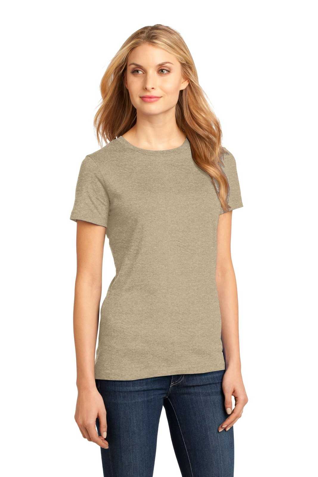 District DM104L Women&#39;s Perfect Weighttee - Heathered Latte - HIT a Double - 4