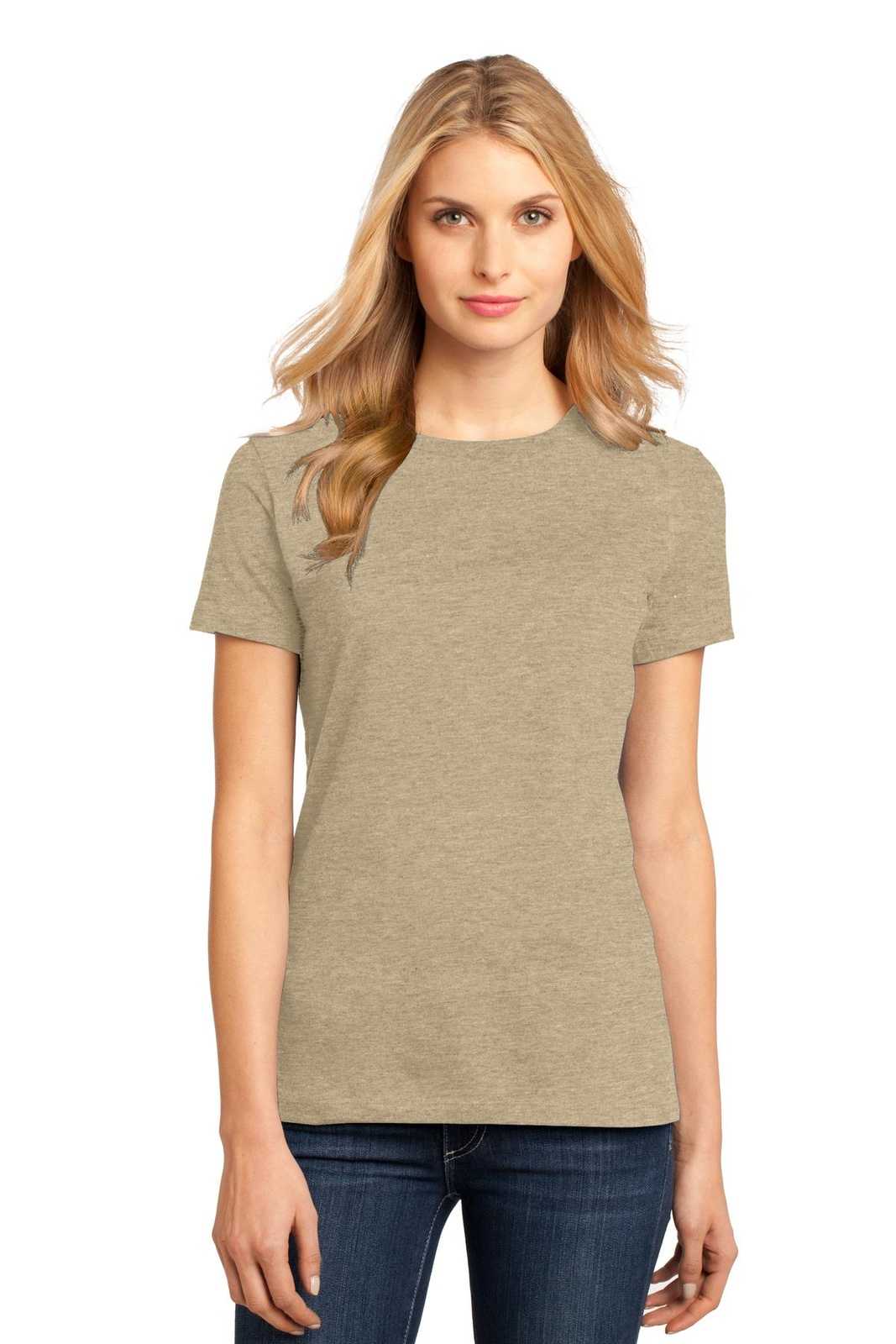 District DM104L Women&#39;s Perfect Weighttee - Heathered Latte - HIT a Double - 1