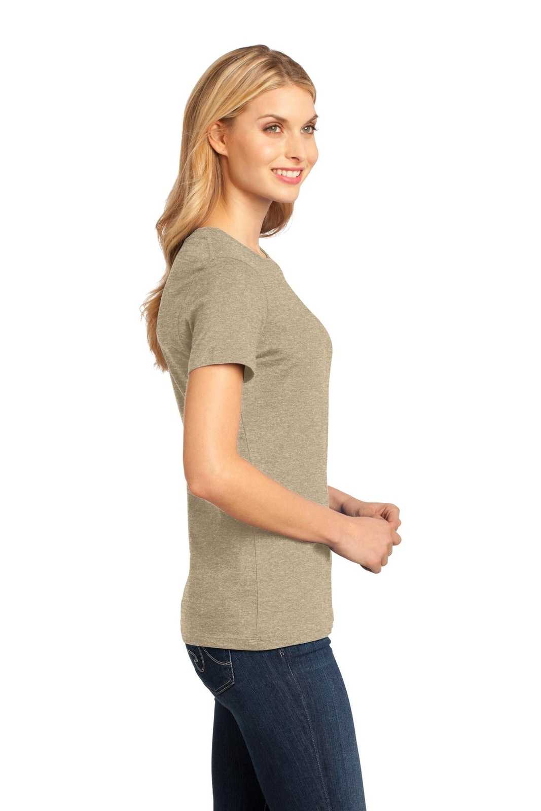 District DM104L Women&#39;s Perfect Weighttee - Heathered Latte - HIT a Double - 3