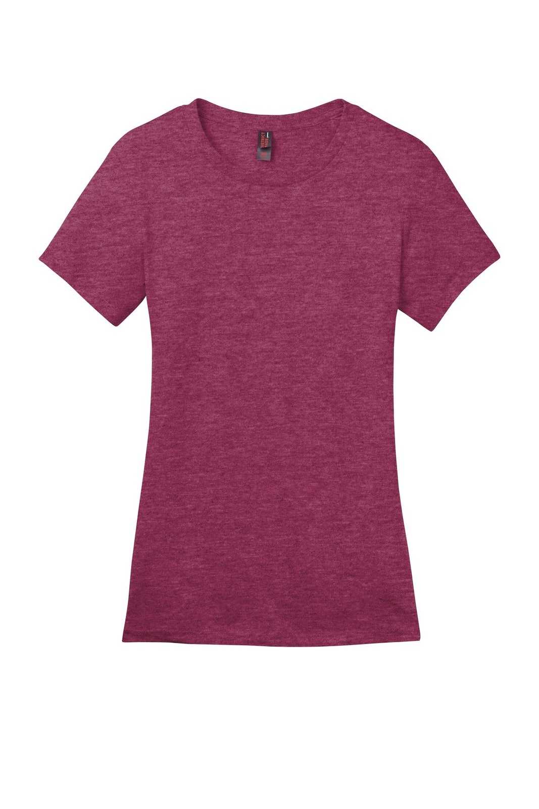 District DM104L Women&#39;s Perfect Weighttee - Heathered Loganberry - HIT a Double - 5