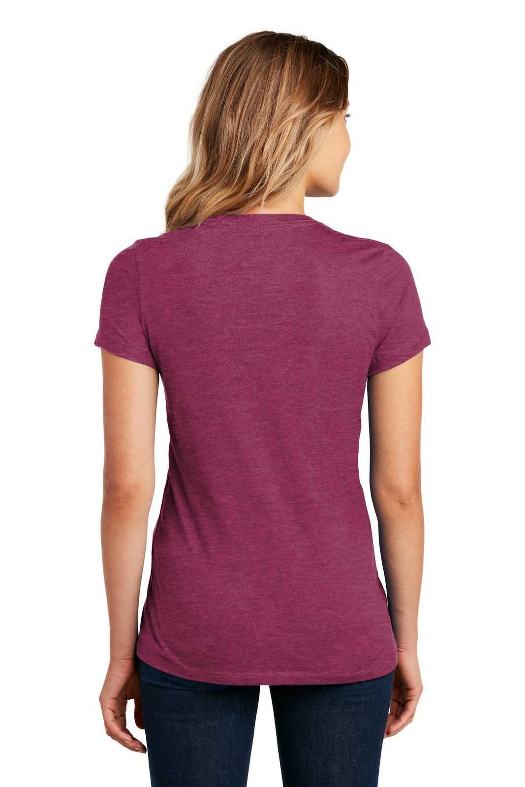 District DM104L Women&#39;s Perfect Weighttee - Heathered Loganberry - HIT a Double - 2