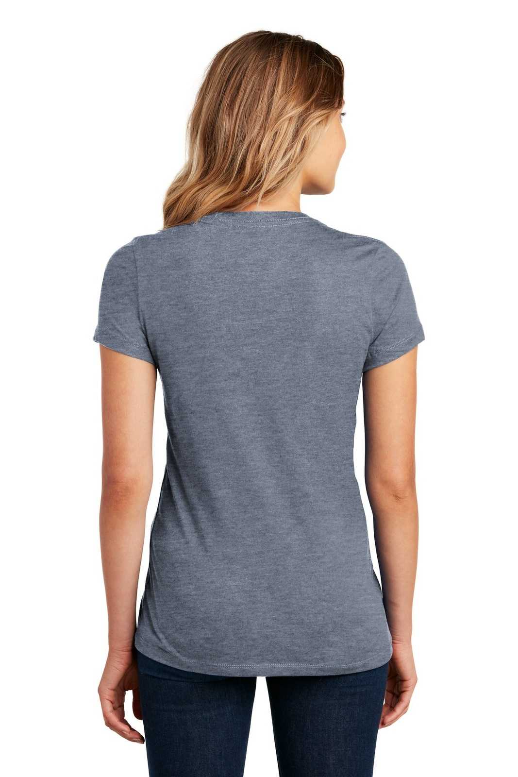 District DM104L Women&#39;s Perfect Weighttee - Heathered Navy - HIT a Double - 2