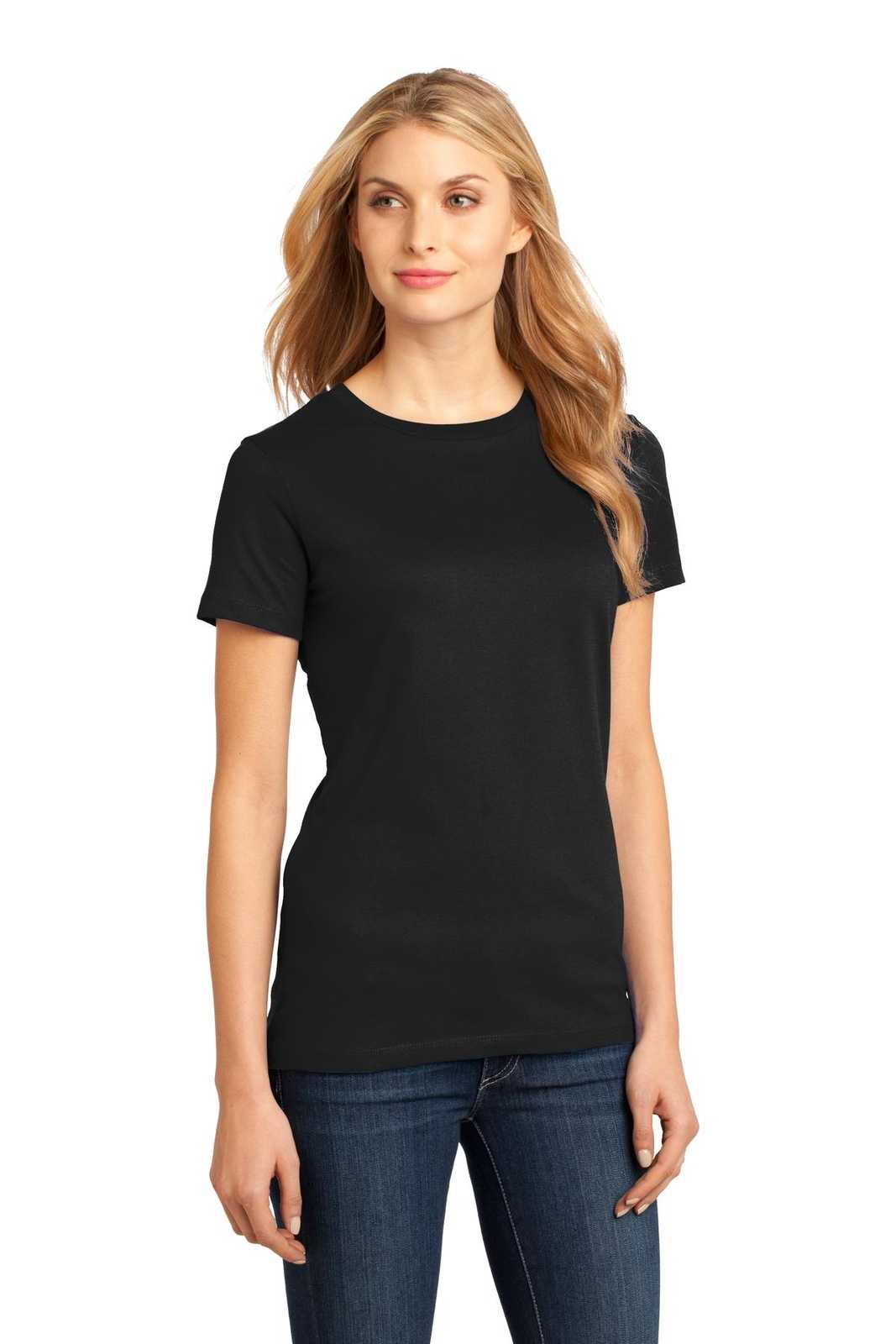 District DM104L Women&#39;s Perfect Weighttee - Jet Black - HIT a Double - 4