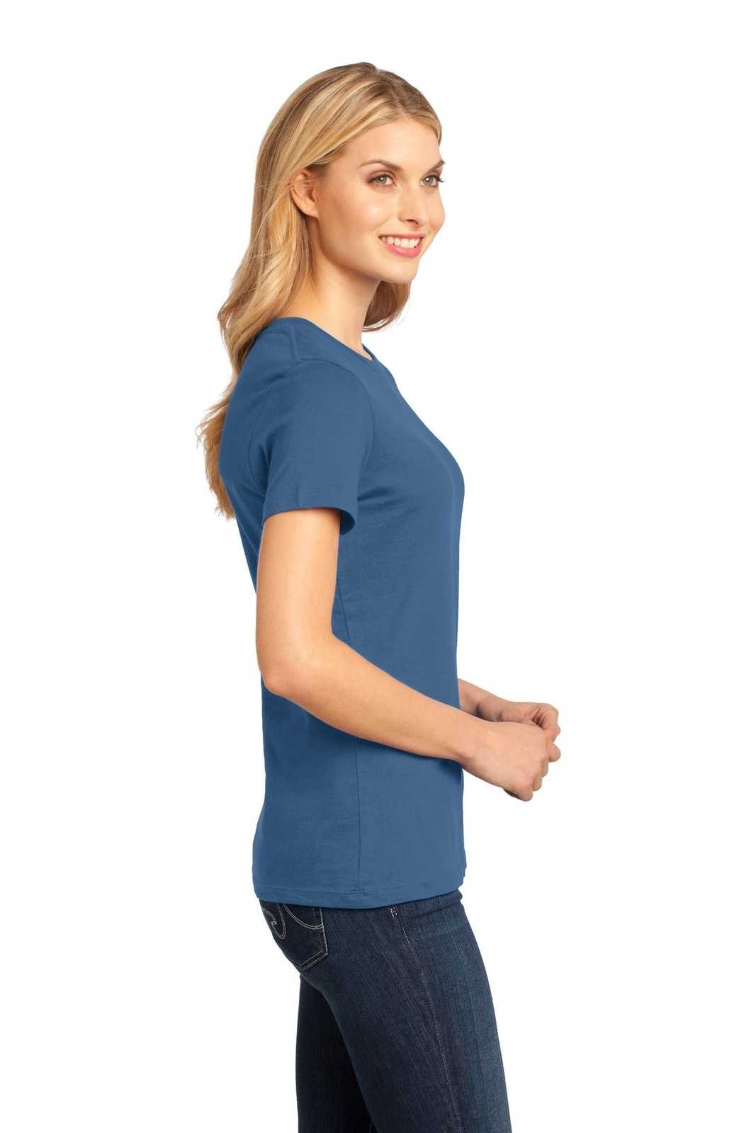 District DM104L Women&#39;s Perfect Weighttee - Maritime Blue - HIT a Double - 3