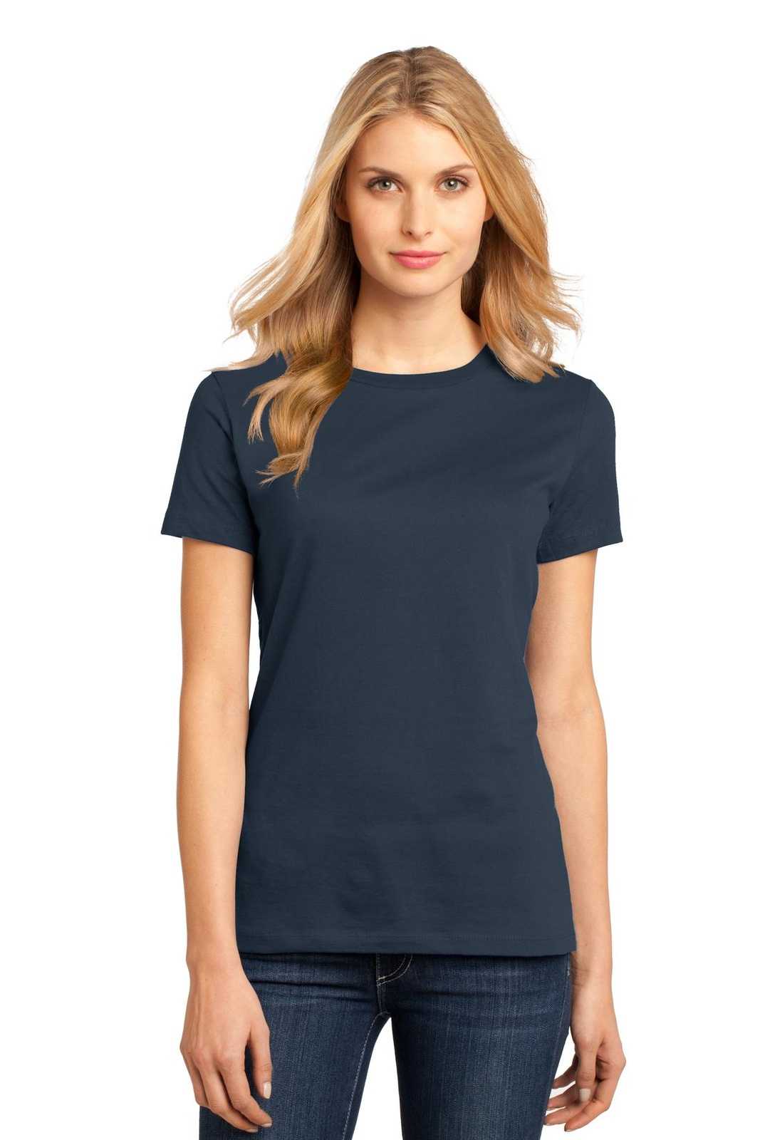 District DM104L Women&#39;s Perfect Weighttee - New Navy - HIT a Double - 1