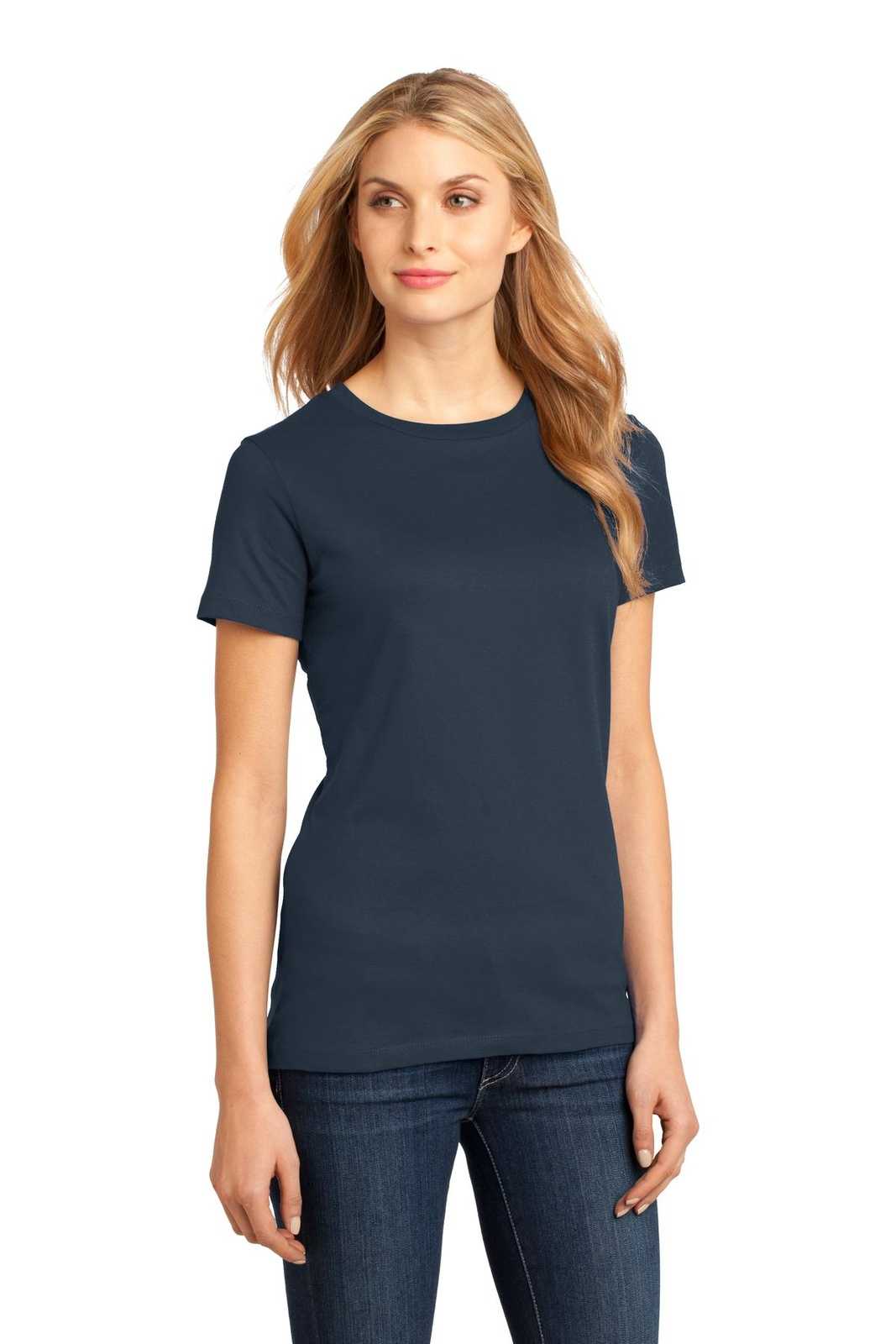 District DM104L Women&#39;s Perfect Weighttee - New Navy - HIT a Double - 4
