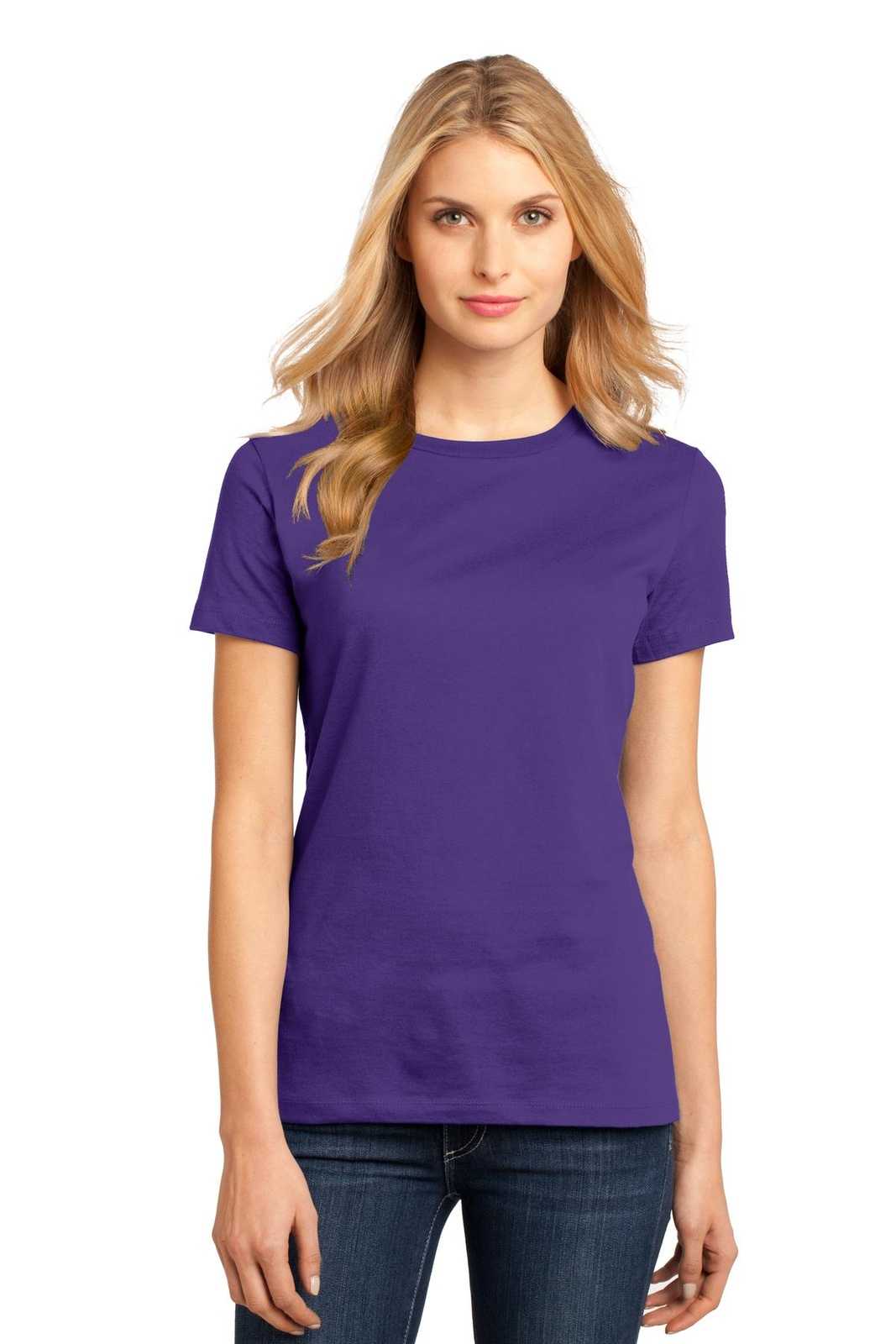 District DM104L Women&#39;s Perfect Weighttee - Purple - HIT a Double - 1