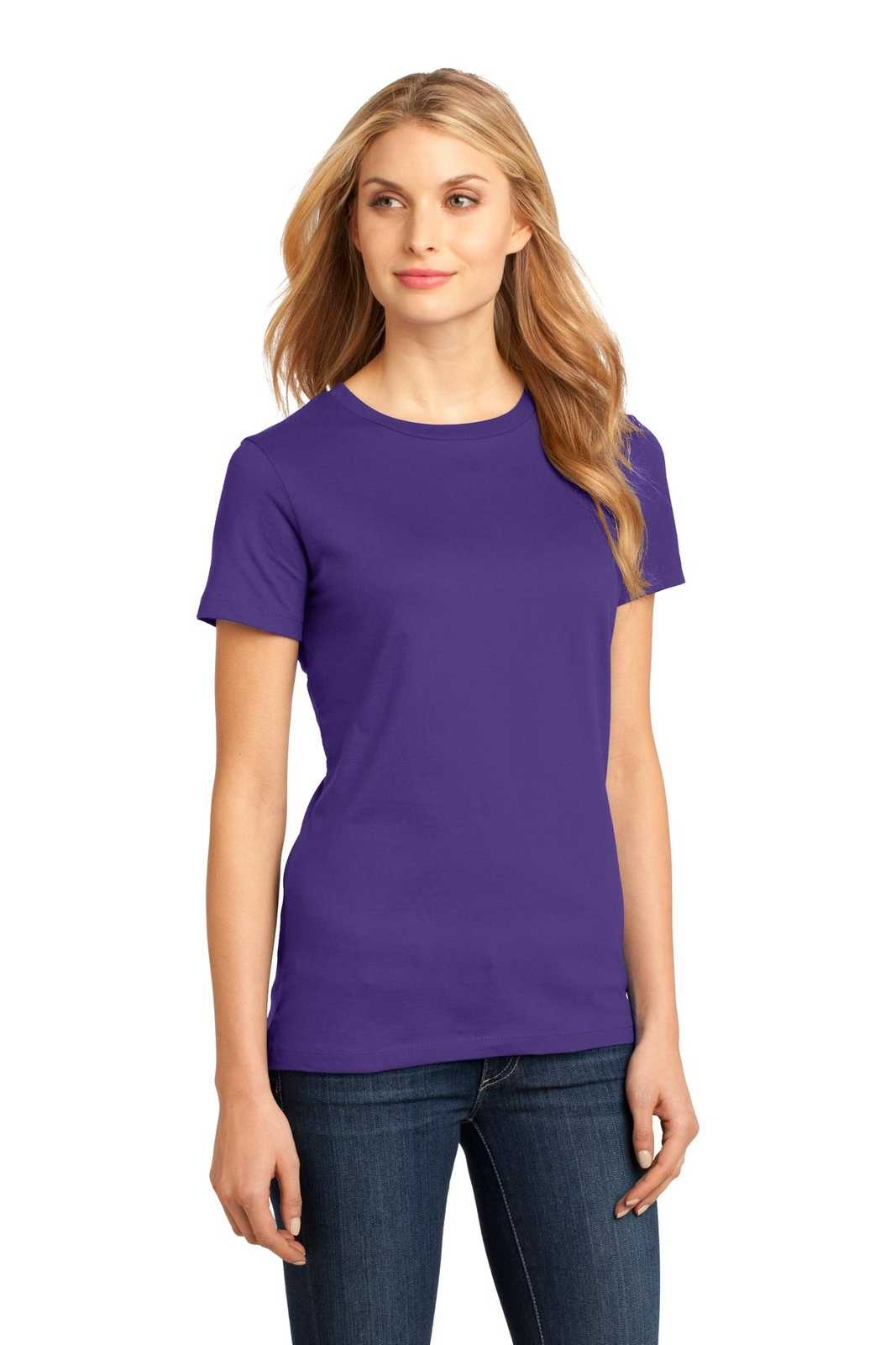 District DM104L Women&#39;s Perfect Weighttee - Purple - HIT a Double - 4