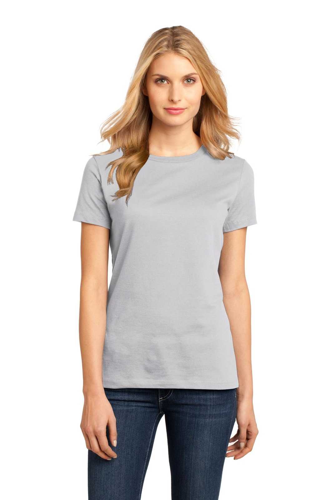 District DM104L Women&#39;s Perfect Weighttee - Silver - HIT a Double - 1