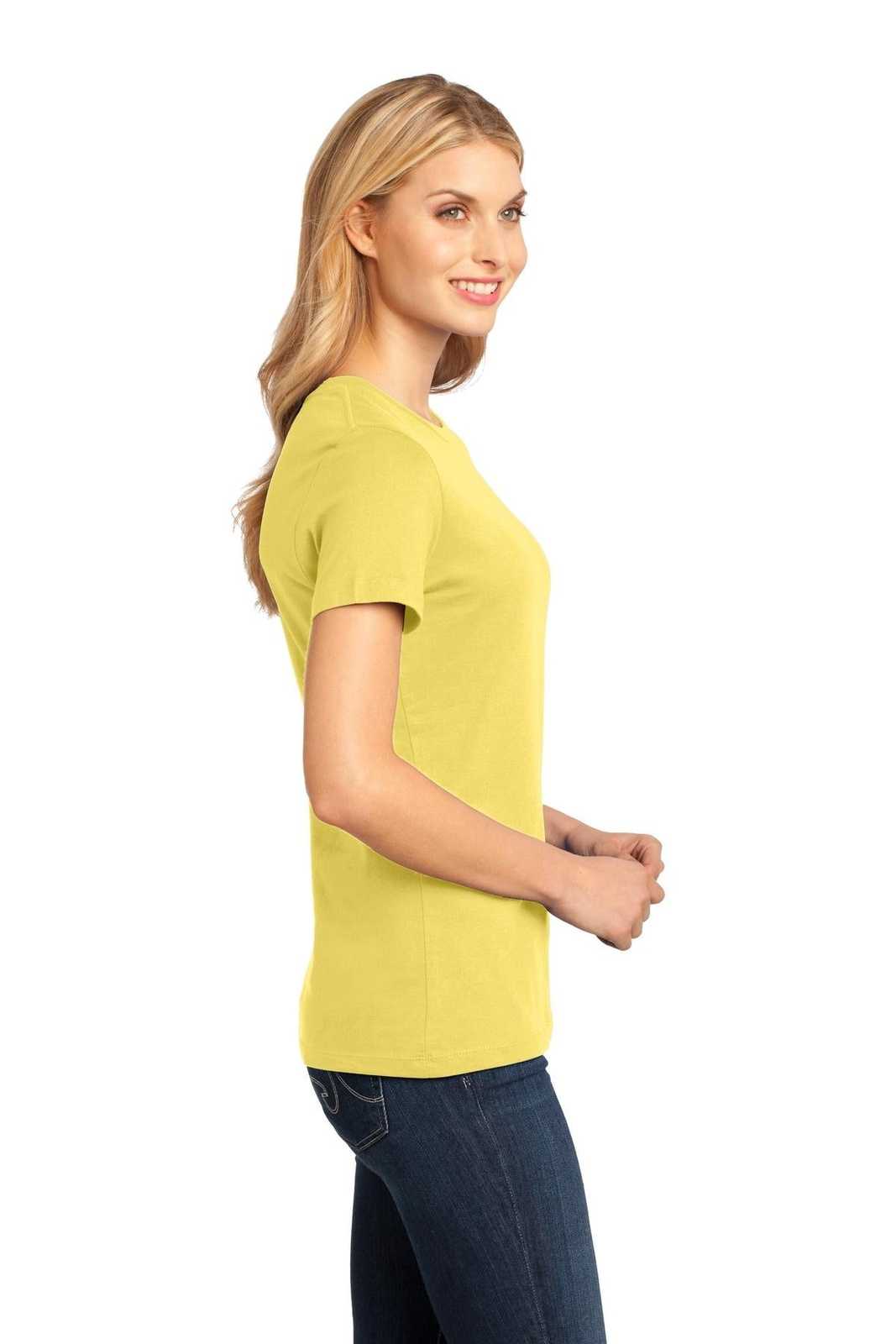 District DM104L Women&#39;s Perfect Weighttee - Yellow - HIT a Double - 3