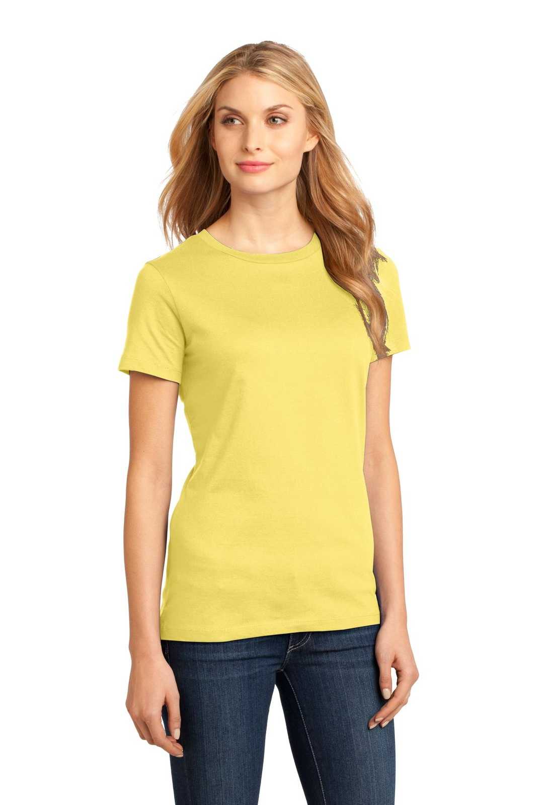 District DM104L Women&#39;s Perfect Weighttee - Yellow - HIT a Double - 4