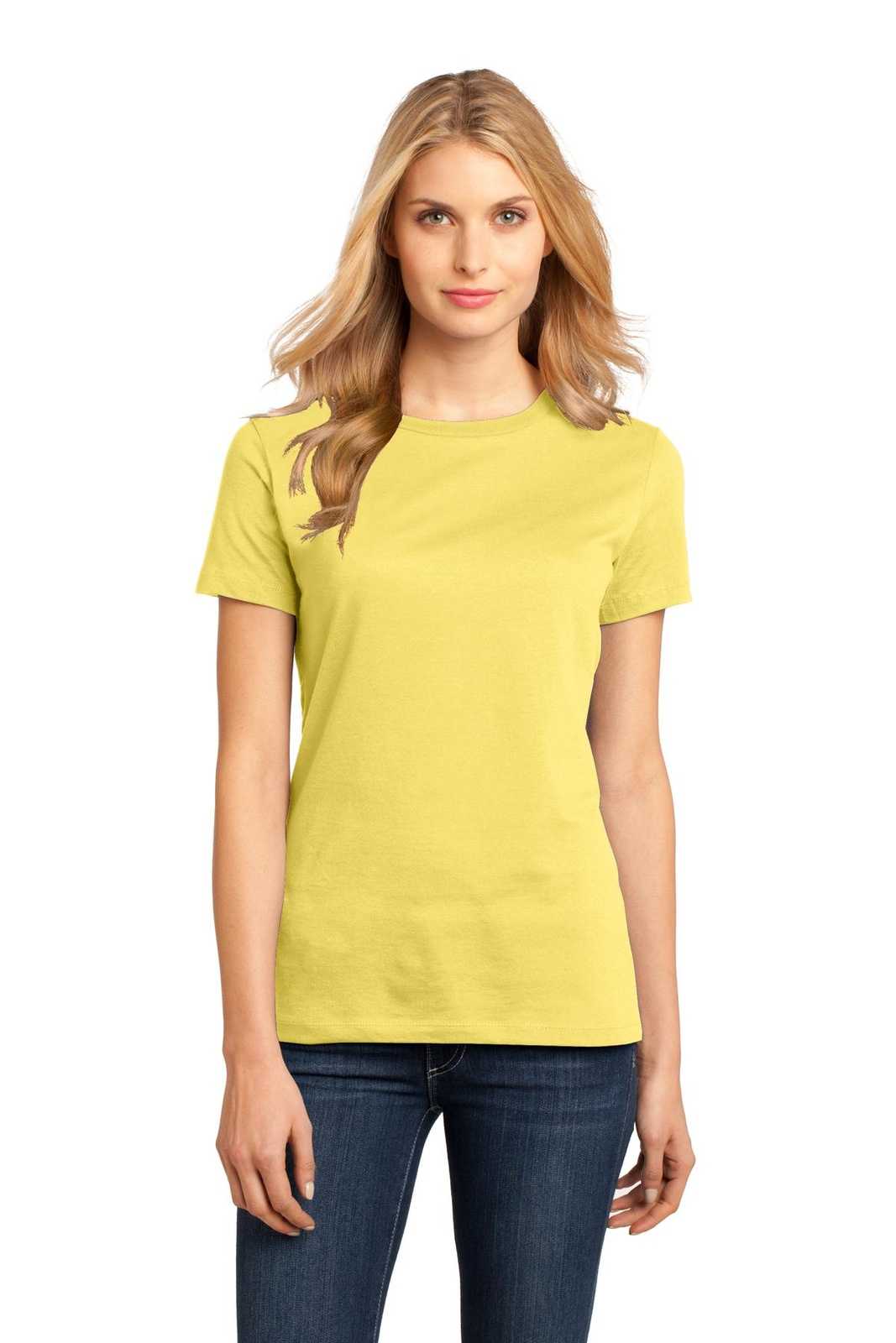 District DM104L Women's Perfect Weighttee - Yellow - HIT a Double - 1