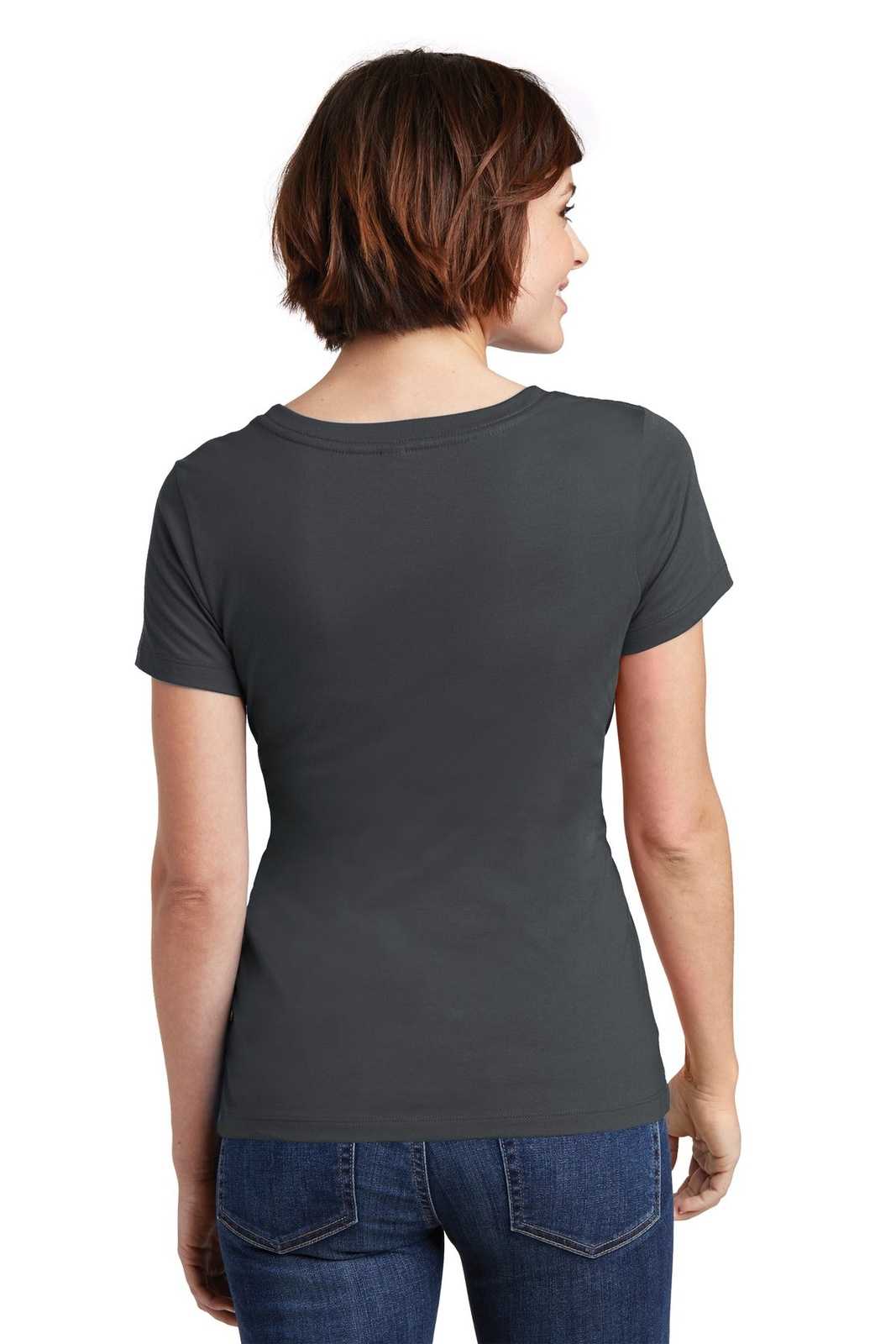 District DM106L Women's Perfect Weight Scoop Tee - Charcoal - HIT a Double - 1