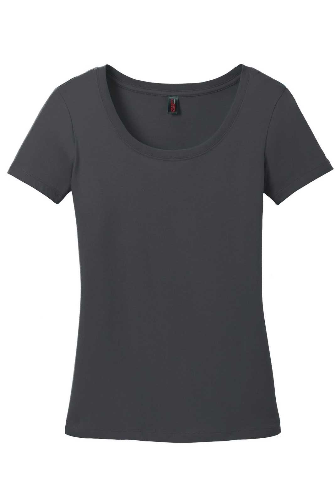 District DM106L Women&#39;s Perfect Weight Scoop Tee - Charcoal - HIT a Double - 5