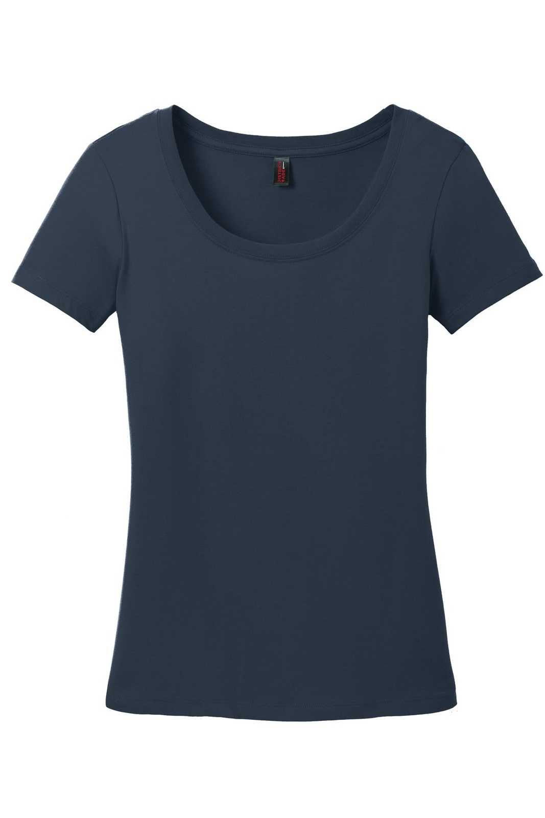 District DM106L Women&#39;s Perfect Weight Scoop Tee - New Navy - HIT a Double - 5