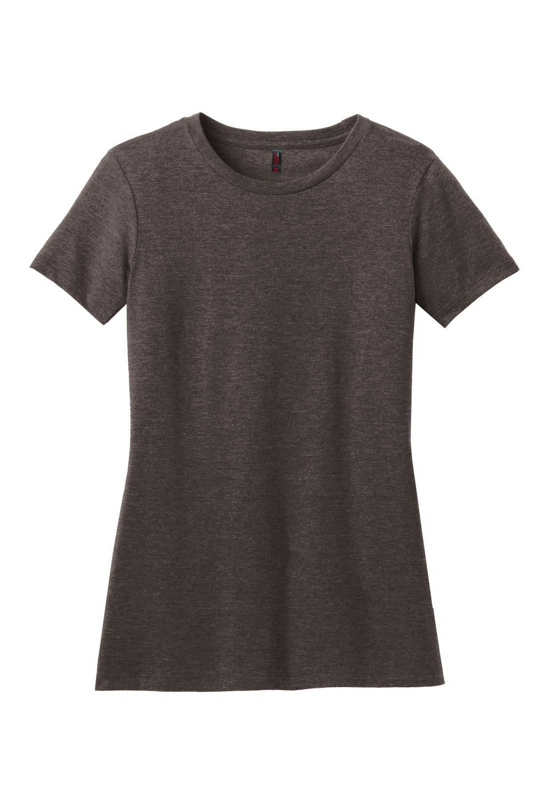 District DM108L Women's Perfect Blend Tee - Heathered Brown - HIT a Double - 1