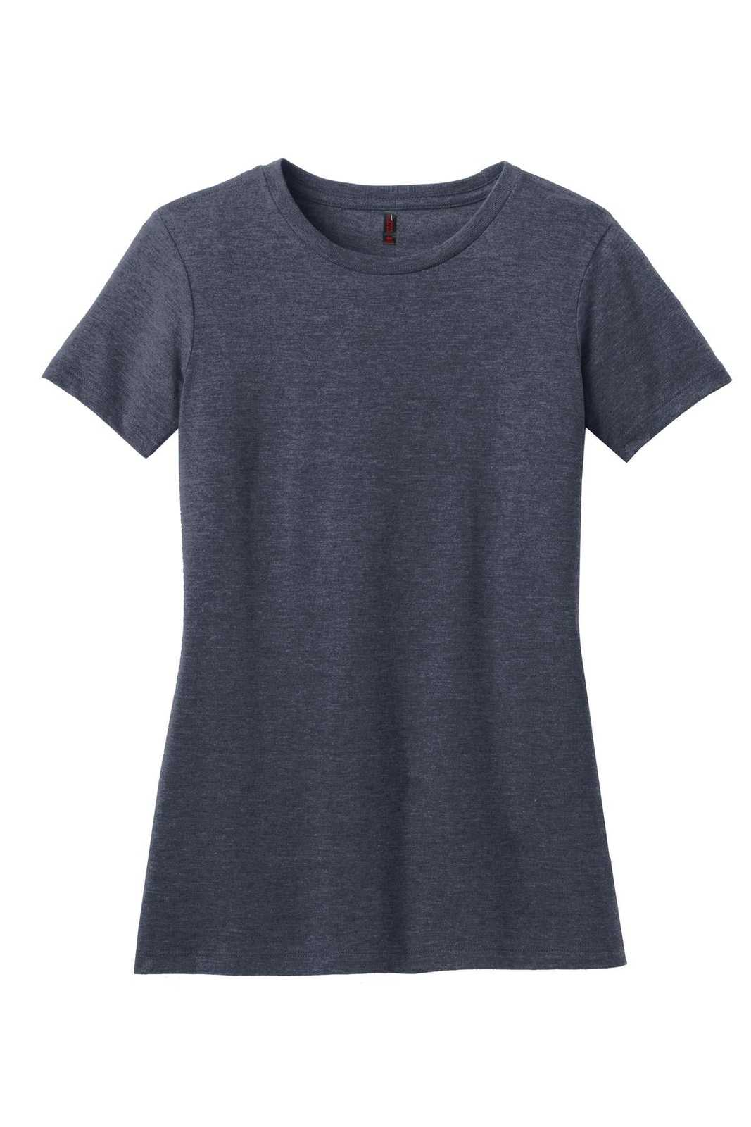 District DM108L Women's Perfect Blend Tee - Heathered Navy - HIT a Double - 1