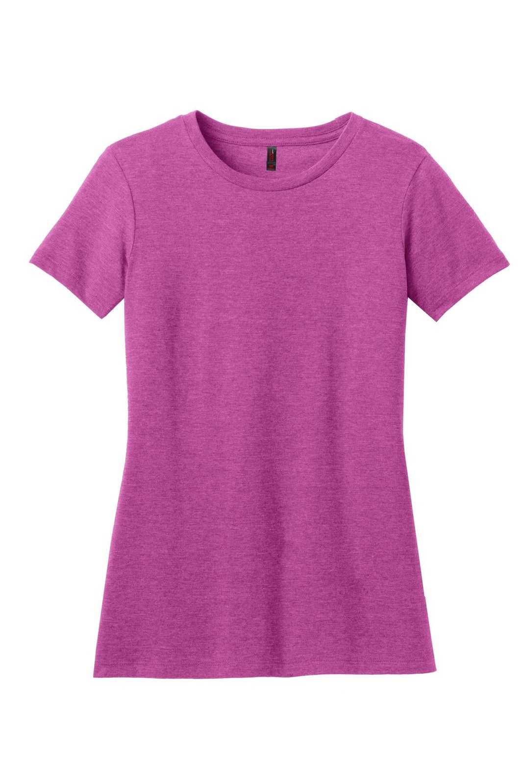 District DM108L Women&#39;s Perfect Blend Tee - Heathered Pink Raspberry - HIT a Double - 2