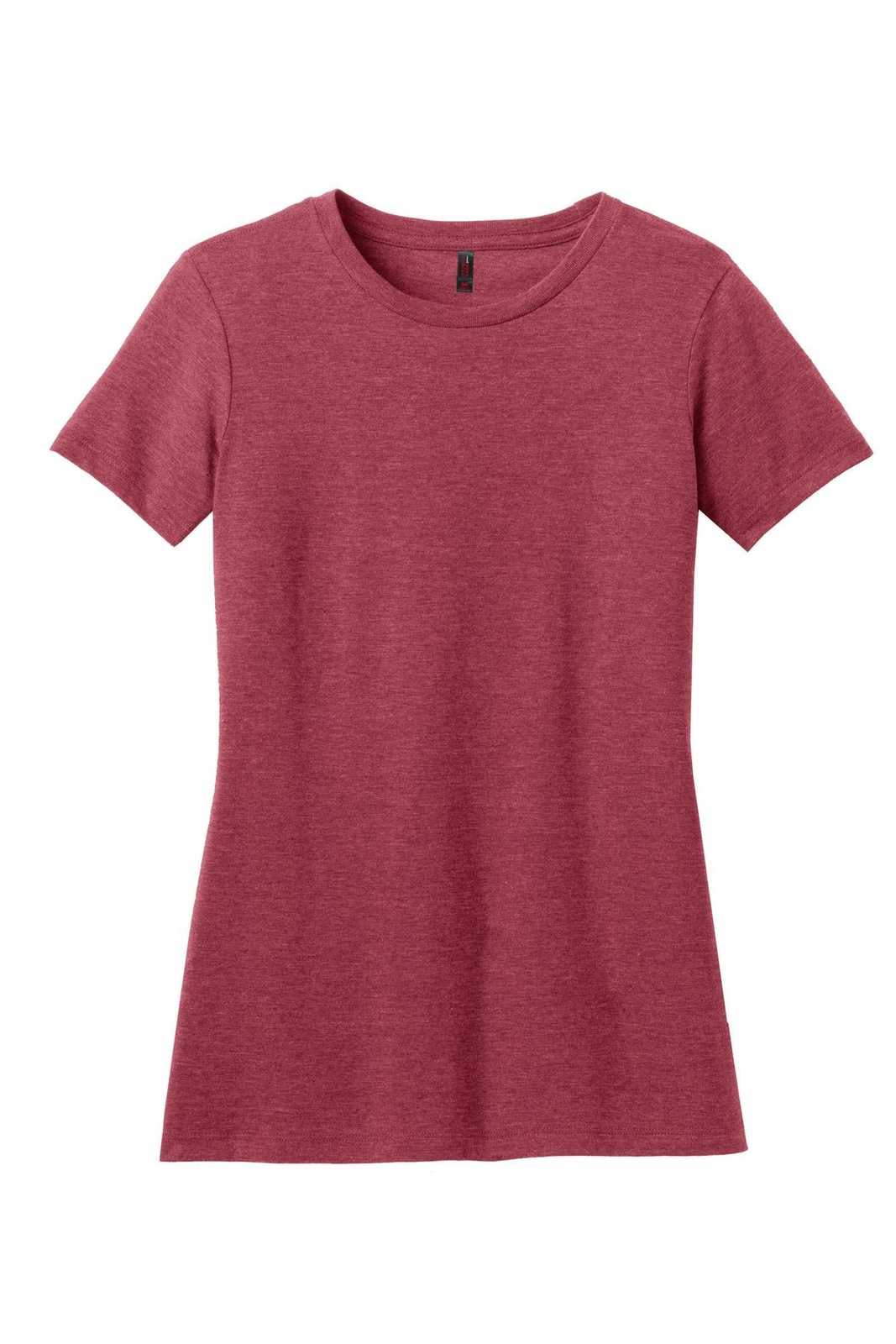 District DM108L Women's Perfect Blend Tee - Heathered Red - HIT a Double - 1