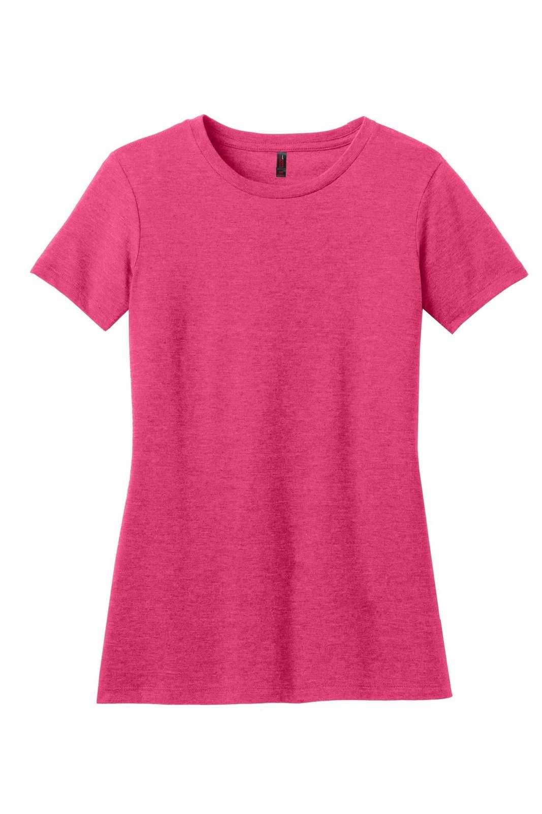 District DM108L Women's Perfect Blend Tee - Heathered Watermelon - HIT a Double - 1