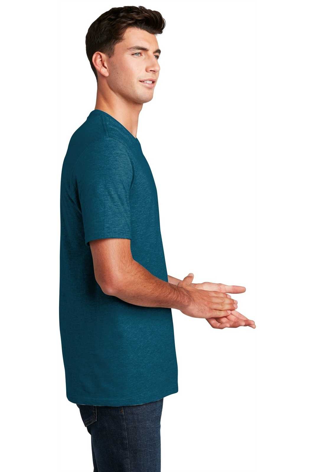 District DM108 Perfect Blend Tee - Deep Turquoise Fleck - HIT a Double - 3