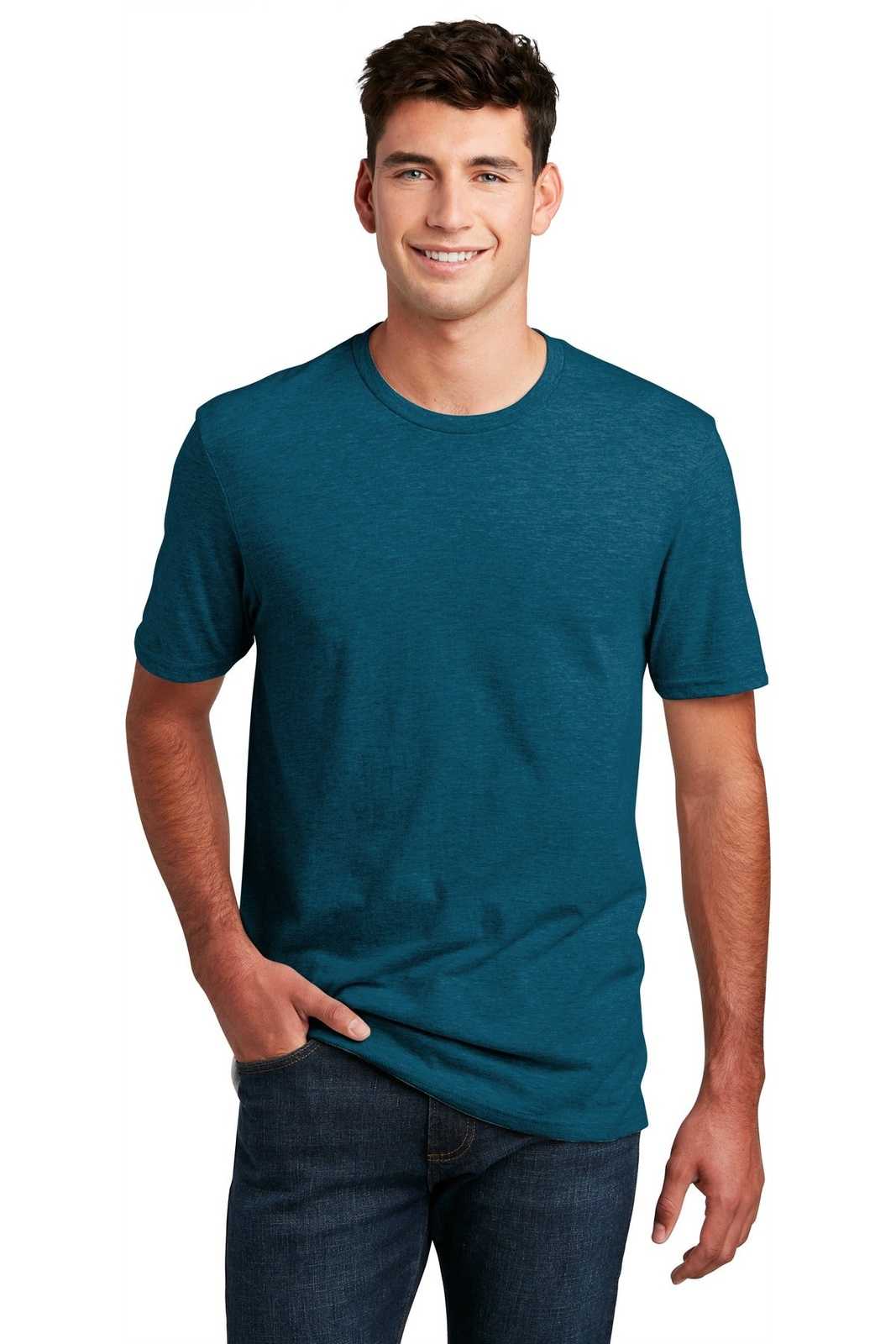 District DM108 Perfect Blend Tee - Deep Turquoise Fleck - HIT a Double - 1