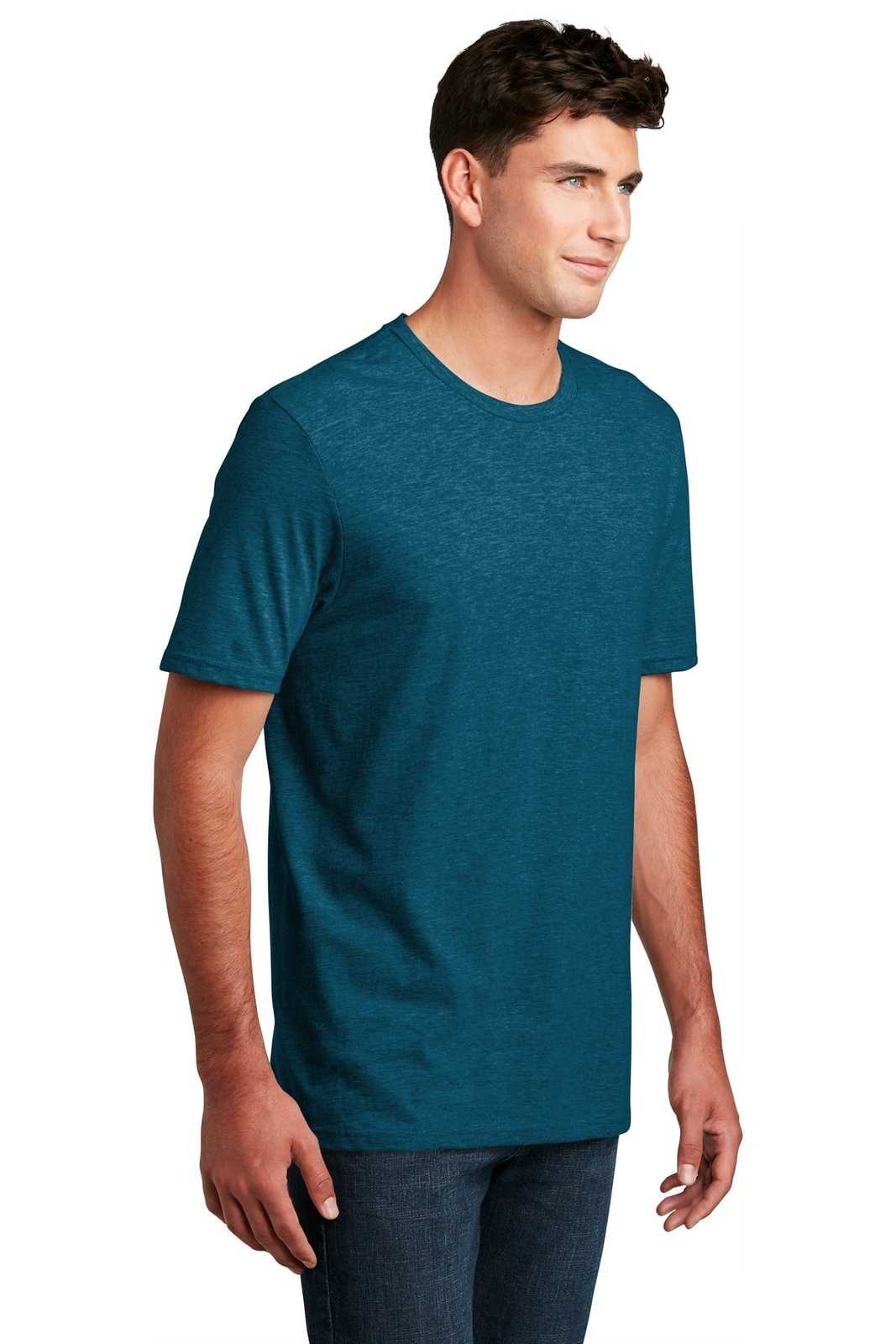 District DM108 Perfect Blend Tee - Deep Turquoise Fleck - HIT a Double - 4