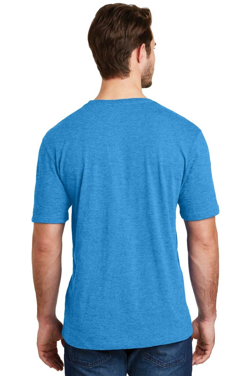 District DM108 Perfect Blend Tee - Heathered Bright Turquoise - HIT a Double - 2