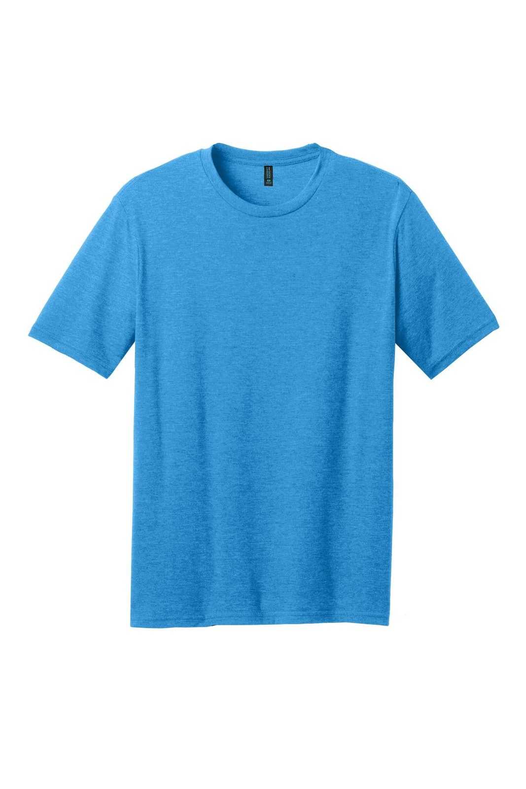 District DM108 Perfect Blend Tee - Heathered Bright Turquoise - HIT a Double - 5