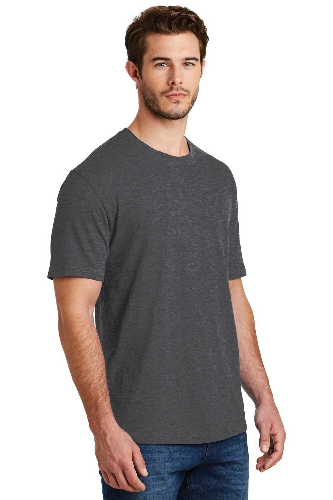 District DM108 Perfect Blend Tee - Heathered Charcoal - HIT a Double - 4