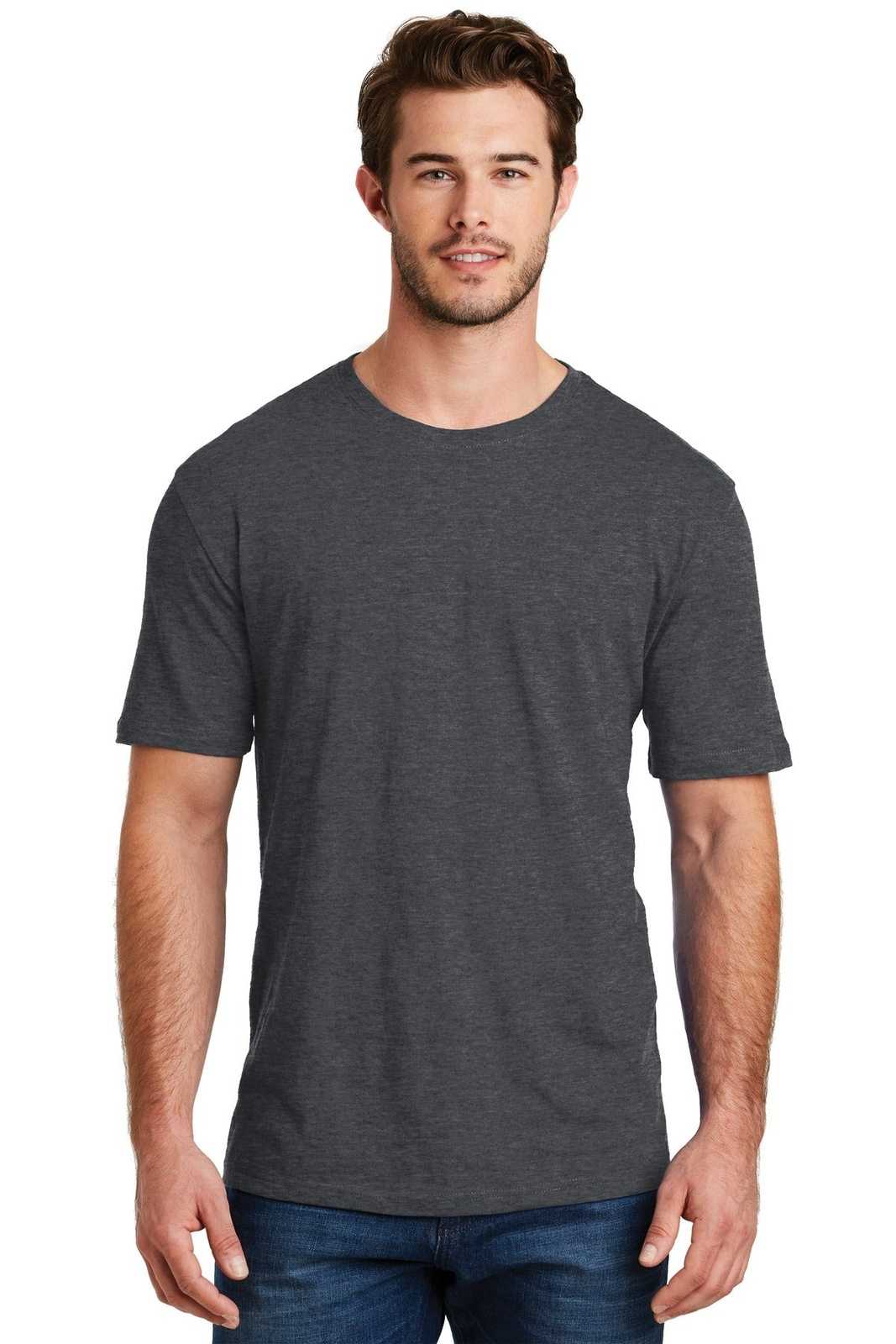 District DM108 Perfect Blend Tee - Heathered Charcoal - HIT a Double - 1