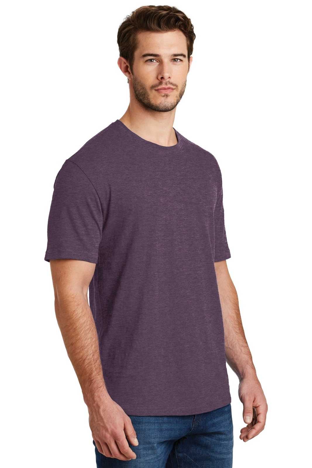 District DM108 Perfect Blend Tee - Heathered Eggplant - HIT a Double - 4