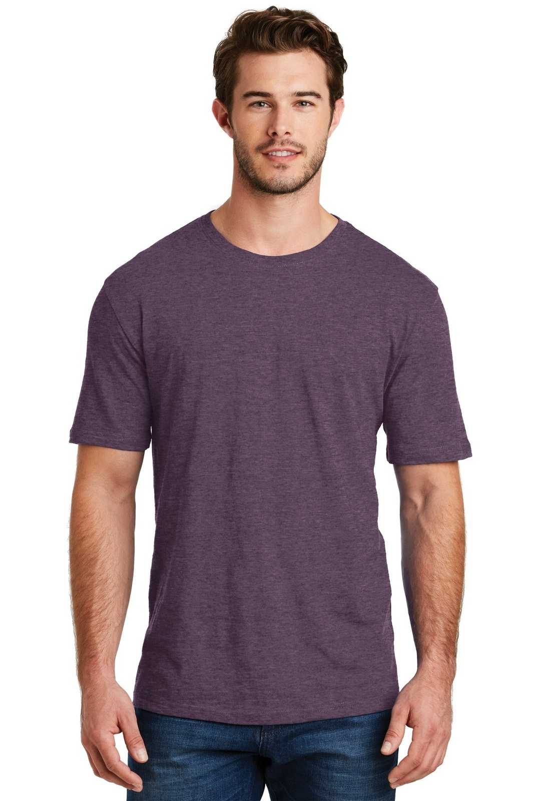 District DM108 Perfect Blend Tee - Heathered Eggplant - HIT a Double - 1