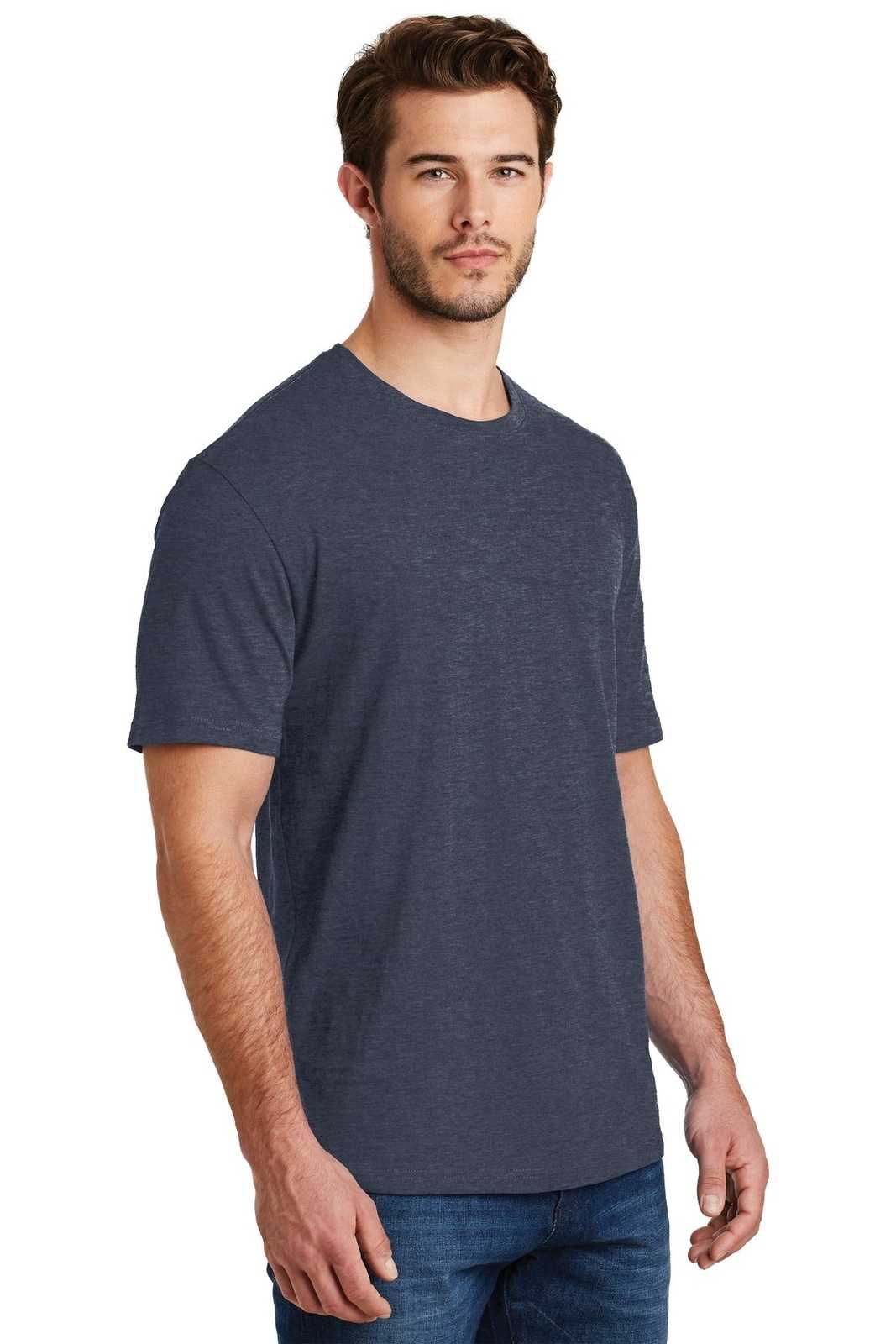 District DM108 Perfect Blend Tee - Heathered Navy - HIT a Double - 4