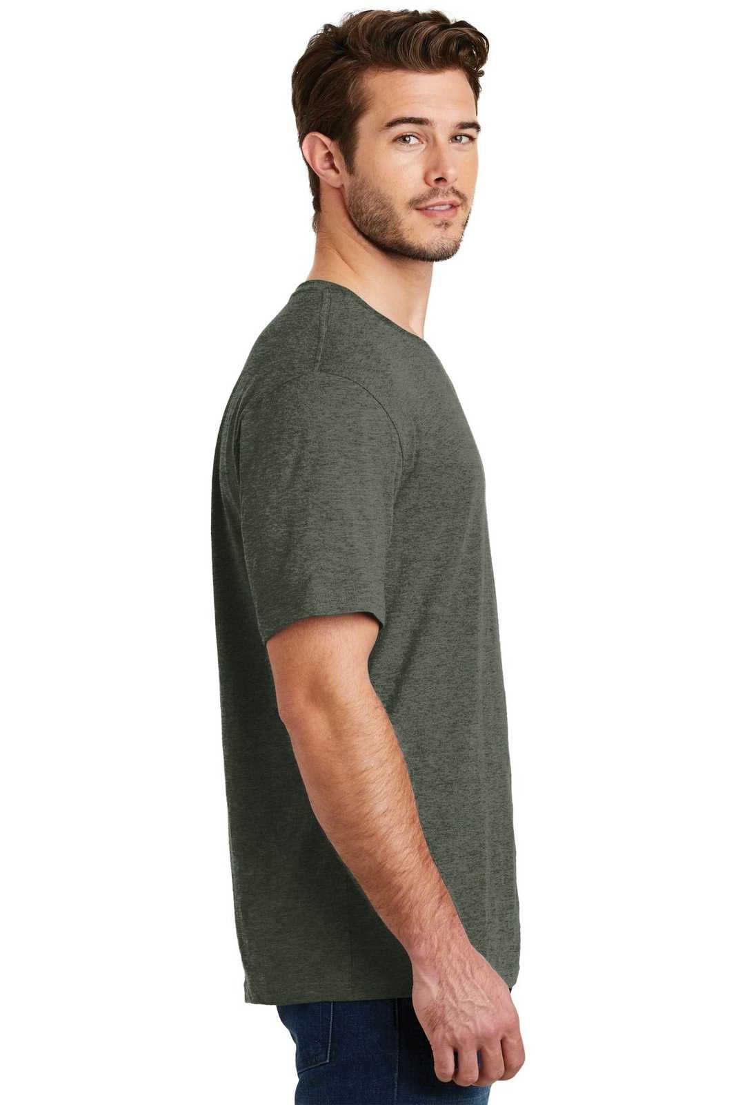 District DM108 Perfect Blend Tee - Heathered Olive - HIT a Double - 3
