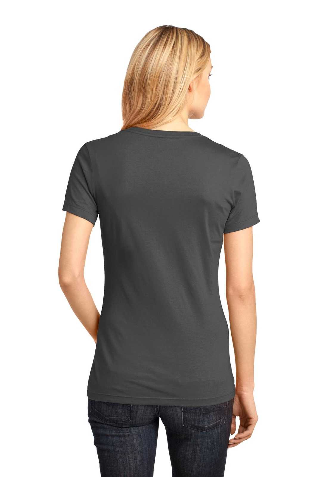 District DM1170L Women&#39;s Perfect Weight V-Neck Tee - Charcoal - HIT a Double - 2