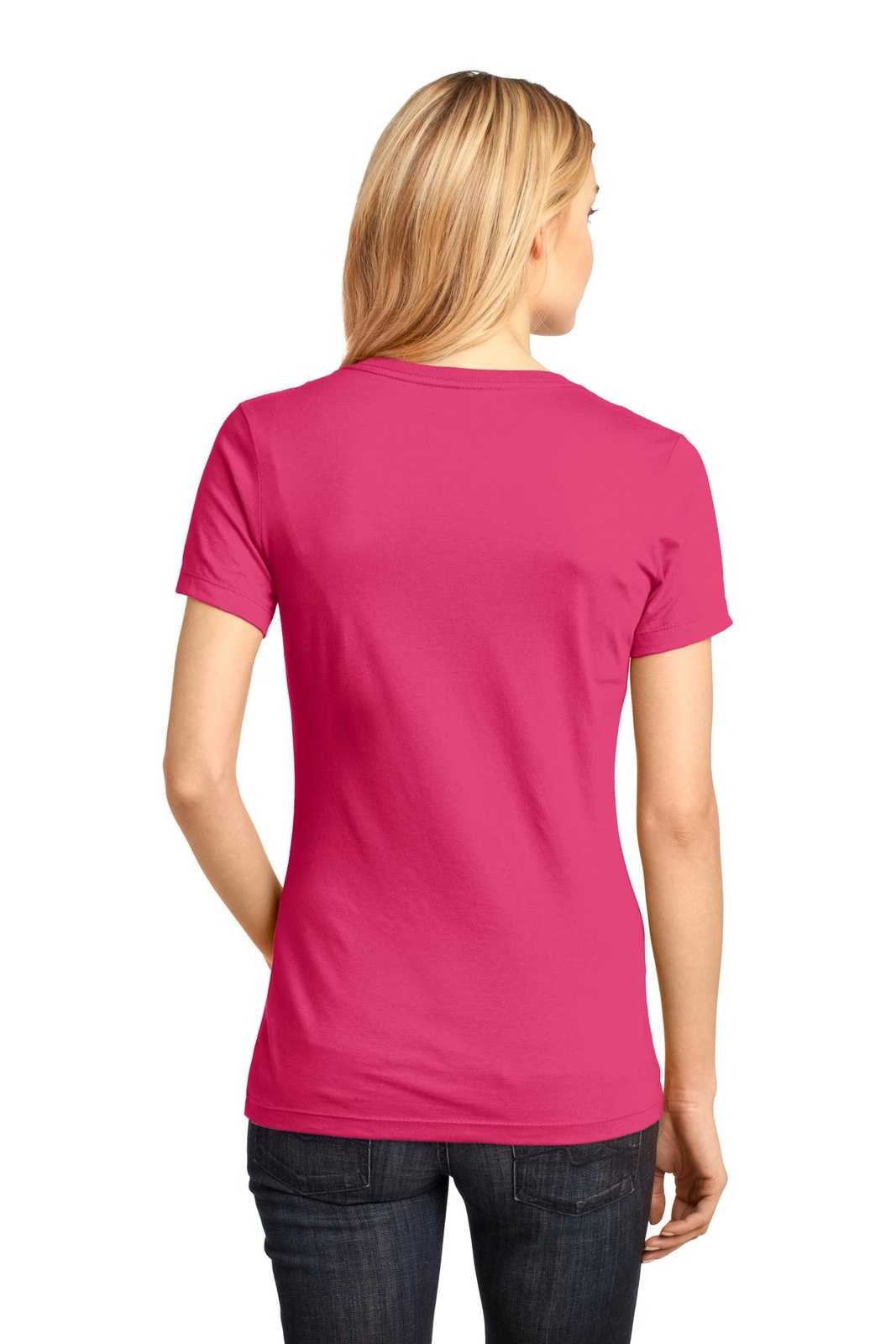 District DM1170L Women&#39;s Perfect Weight V-Neck Tee - Dark Fuchsia - HIT a Double - 2