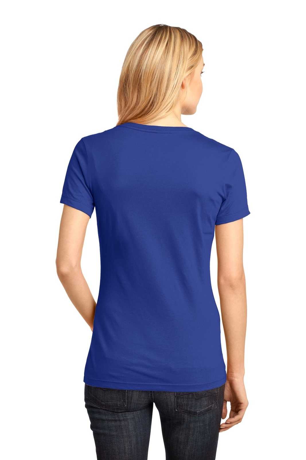 District DM1170L Women&#39;s Perfect Weight V-Neck Tee - Deep Royal - HIT a Double - 2