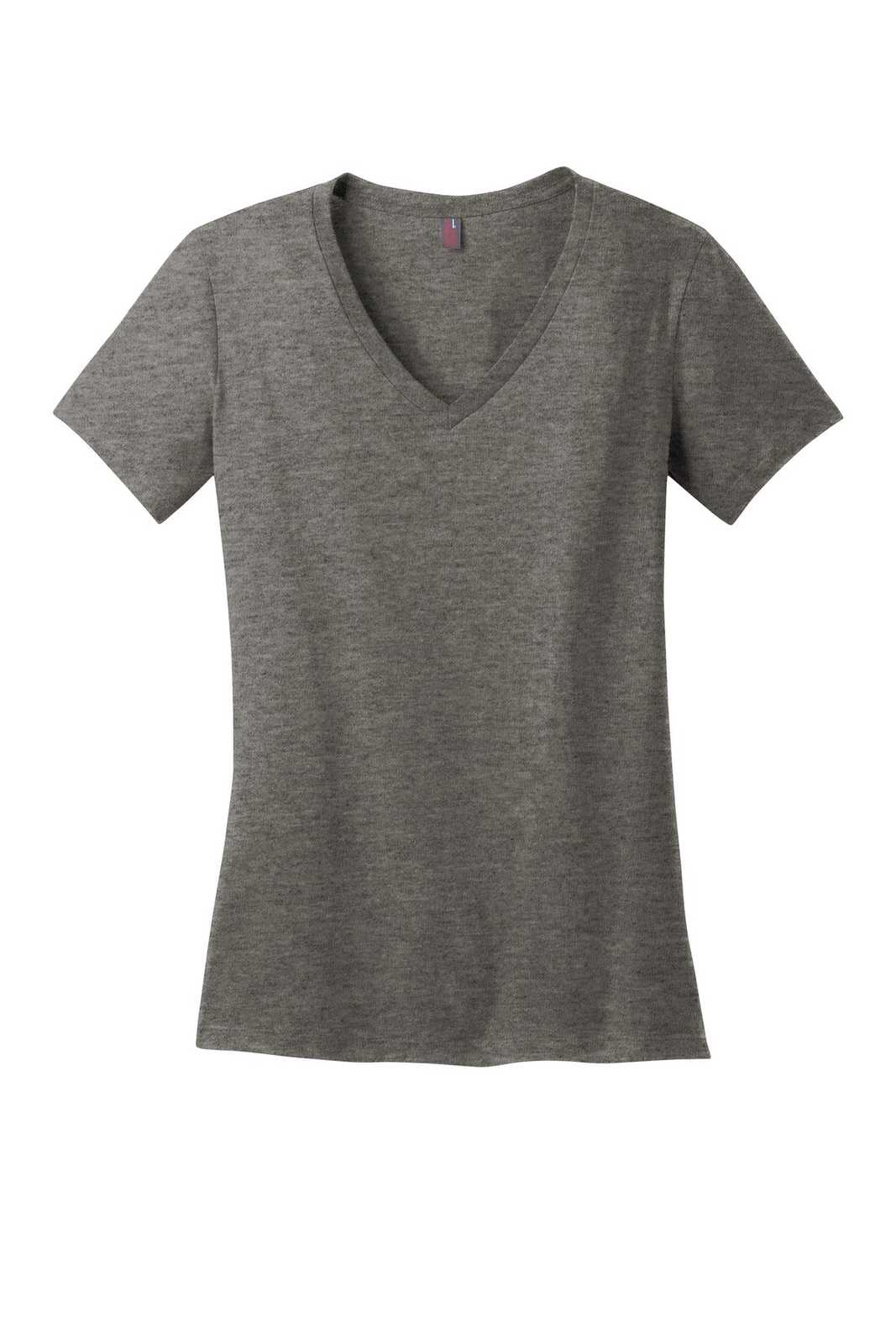 District DM1170L Women&#39;s Perfect Weight V-Neck Tee - Heathered Charcoal - HIT a Double - 5