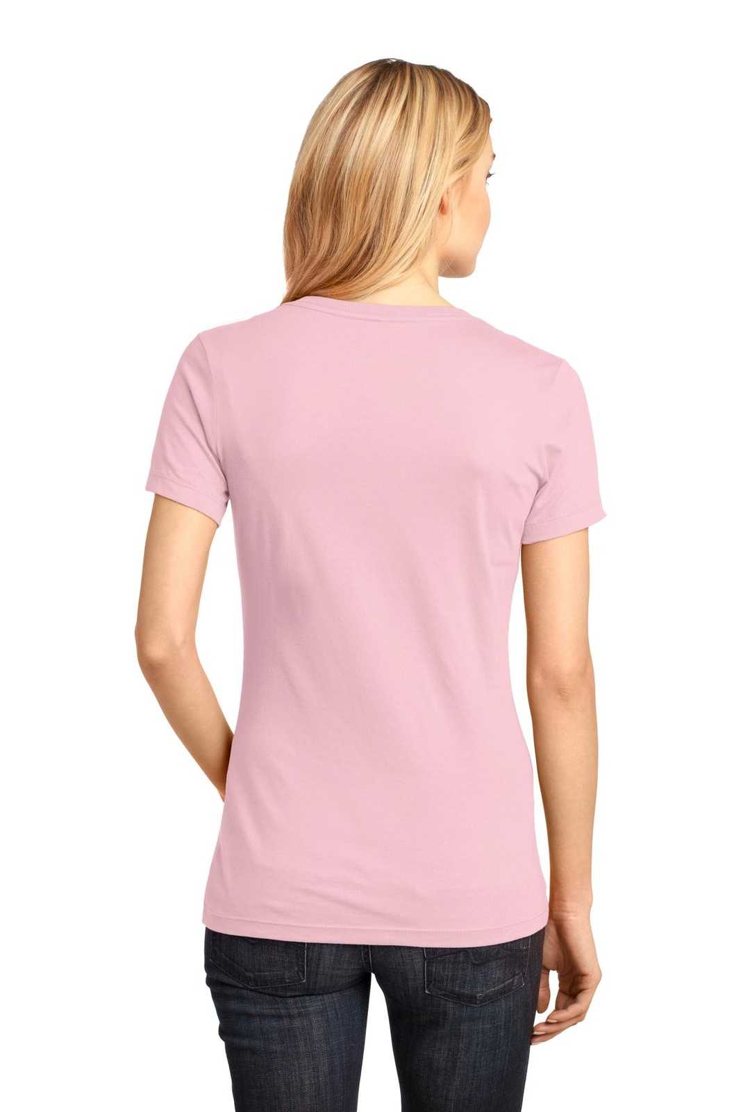 District DM1170L Women's Perfect Weight V-Neck Tee - Light Pink - HIT a Double - 1