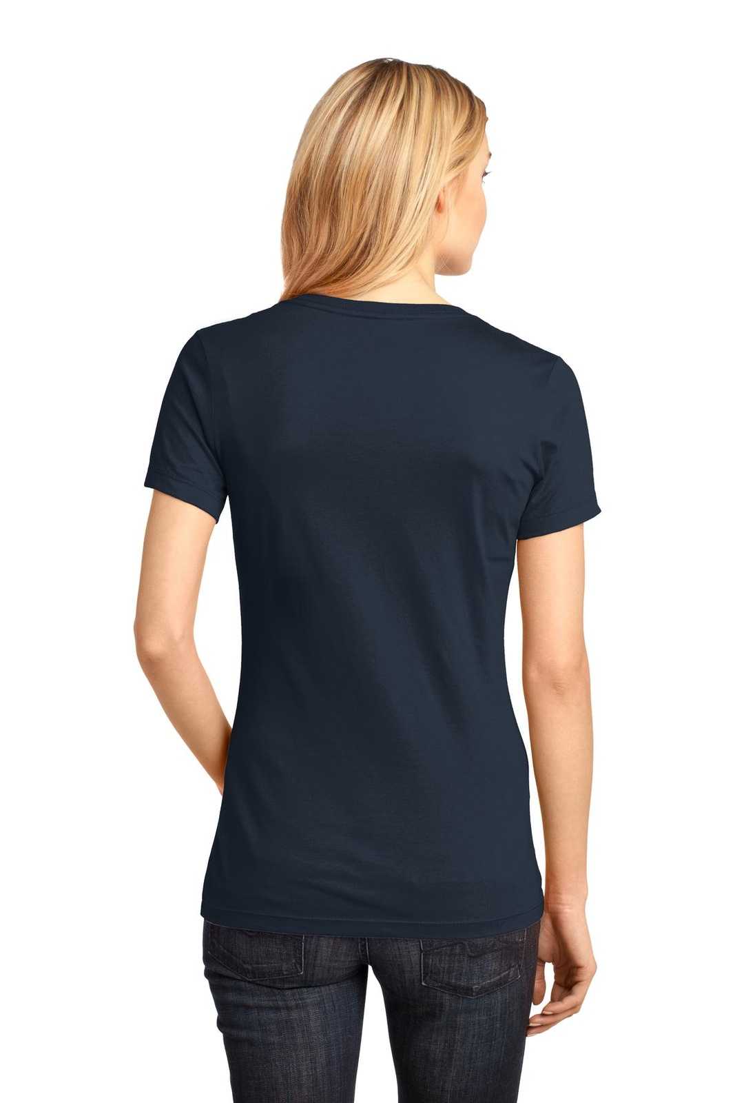 District DM1170L Women's Perfect Weight V-Neck Tee - New Navy - HIT a Double - 1