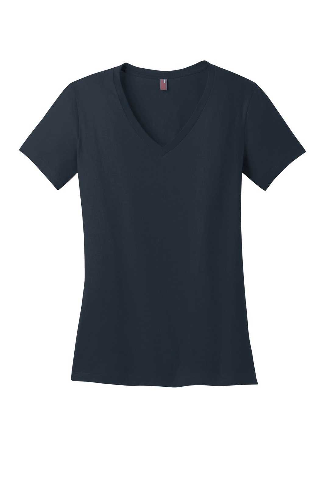 District DM1170L Women&#39;s Perfect Weight V-Neck Tee - New Navy - HIT a Double - 5