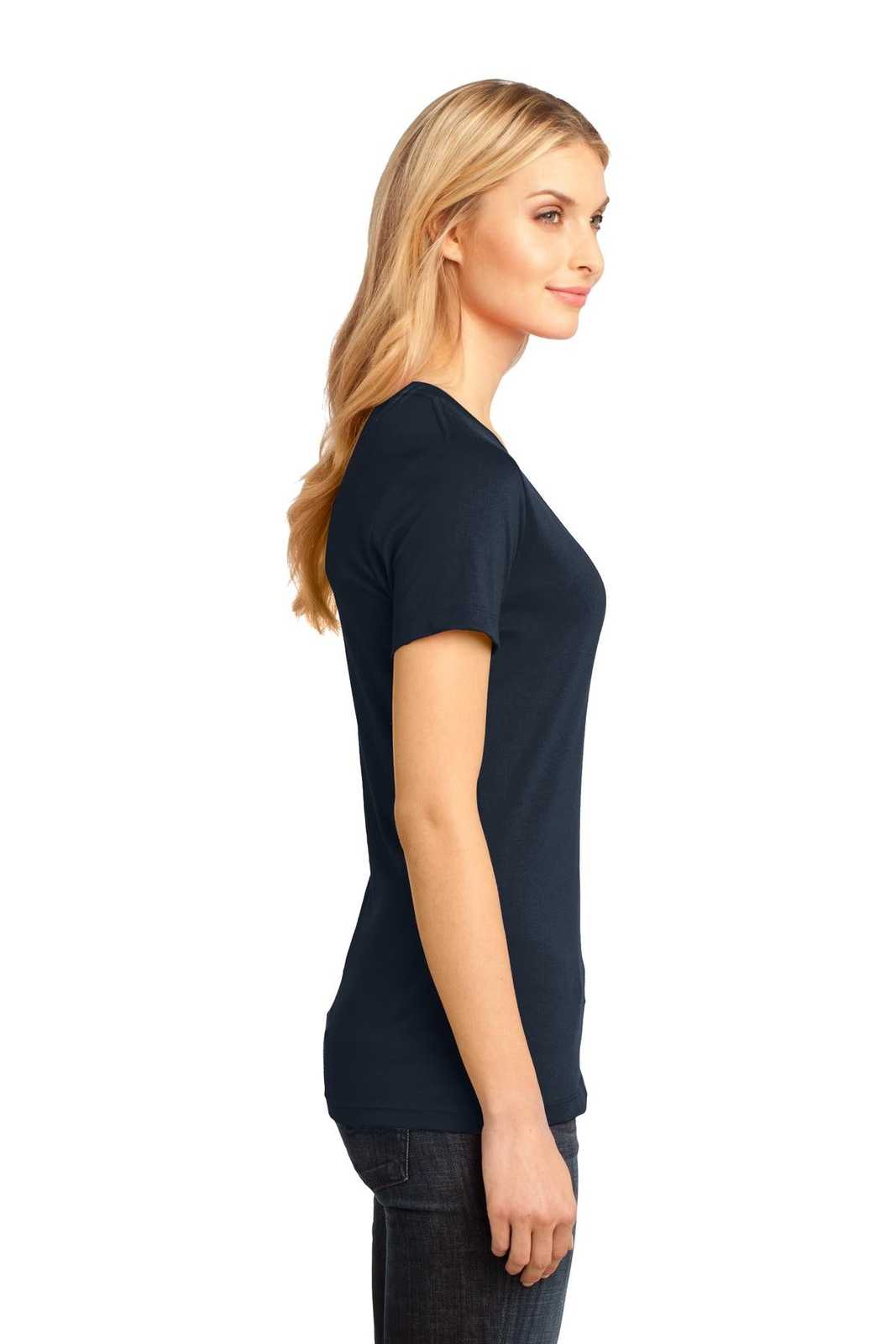 District DM1170L Women&#39;s Perfect Weight V-Neck Tee - New Navy - HIT a Double - 3