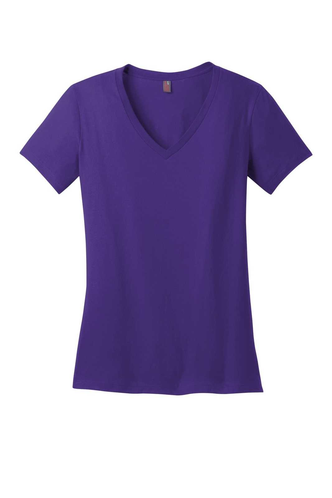 District DM1170L Women&#39;s Perfect Weight V-Neck Tee - Purple - HIT a Double - 5
