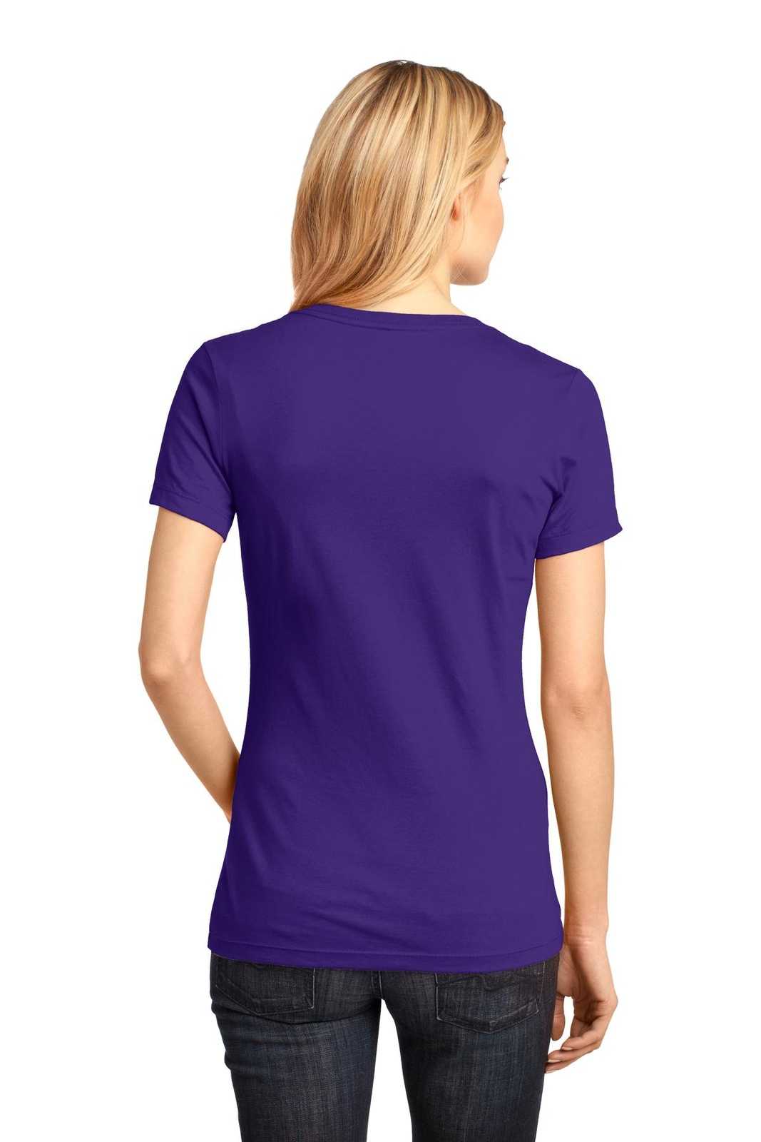 District DM1170L Women&#39;s Perfect Weight V-Neck Tee - Purple - HIT a Double - 2